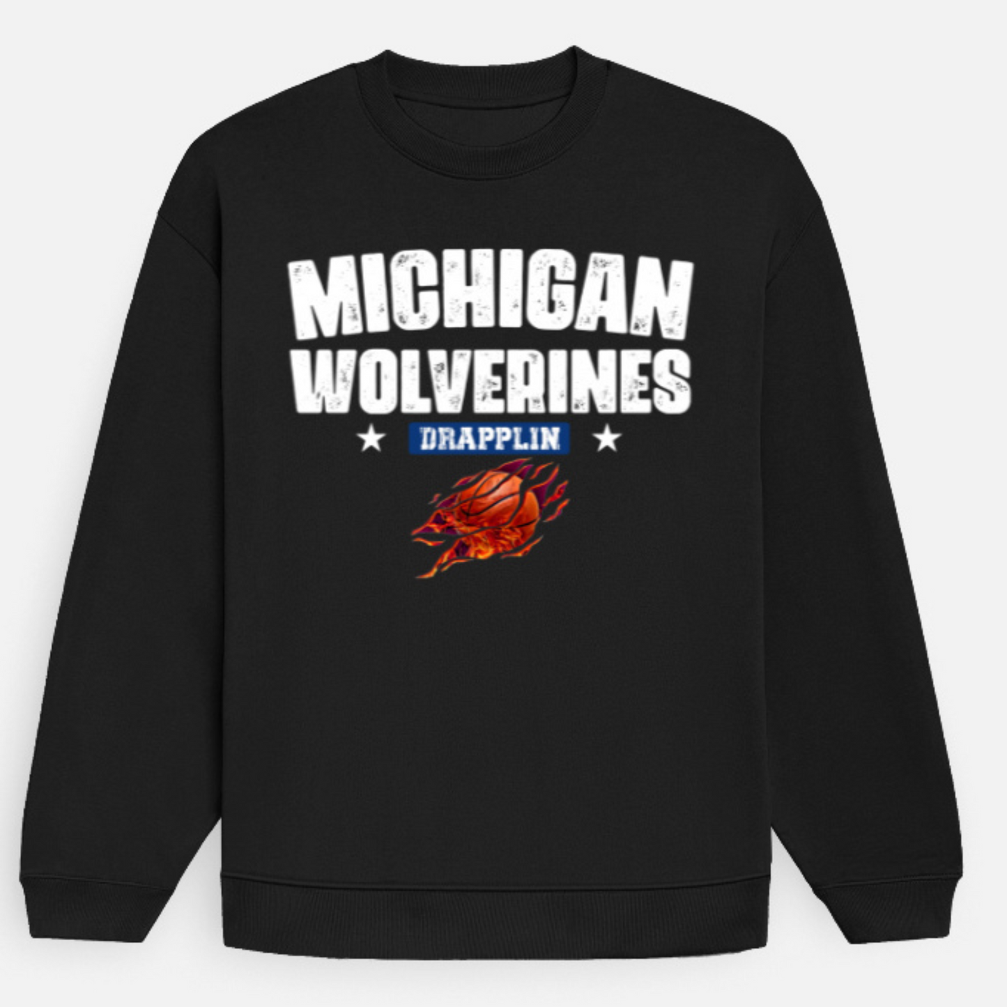 Michigan Unisex Black Premium Oversized Sweatshirt