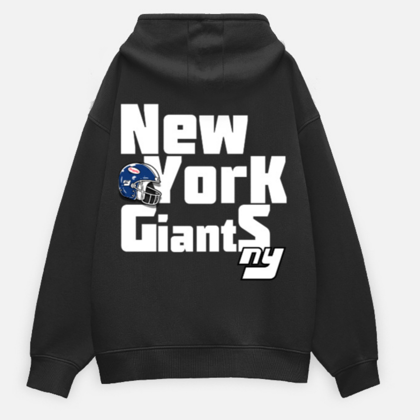 New York Premium Unisex Black Oversized Back Printed Hoodie