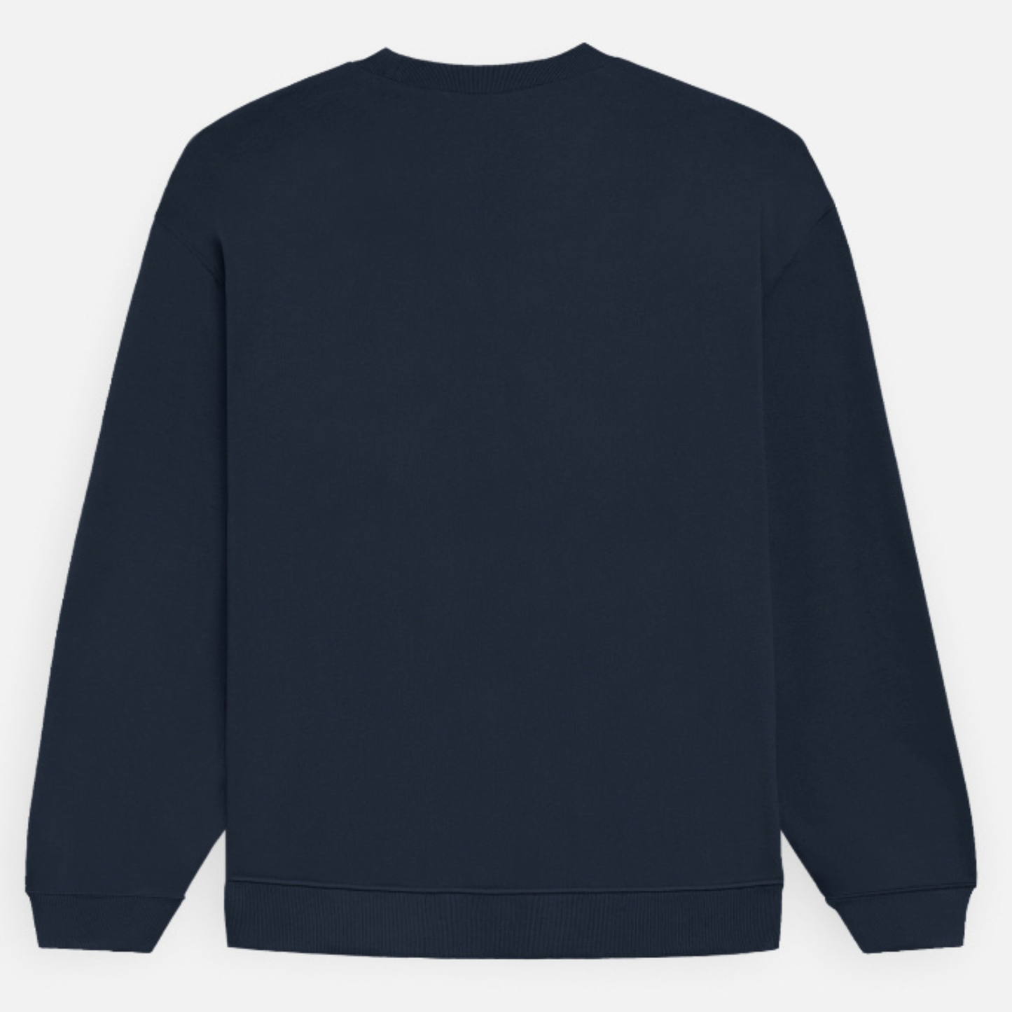 Bruh Navy Blue Premium Oversized Printed Sweatshirt
