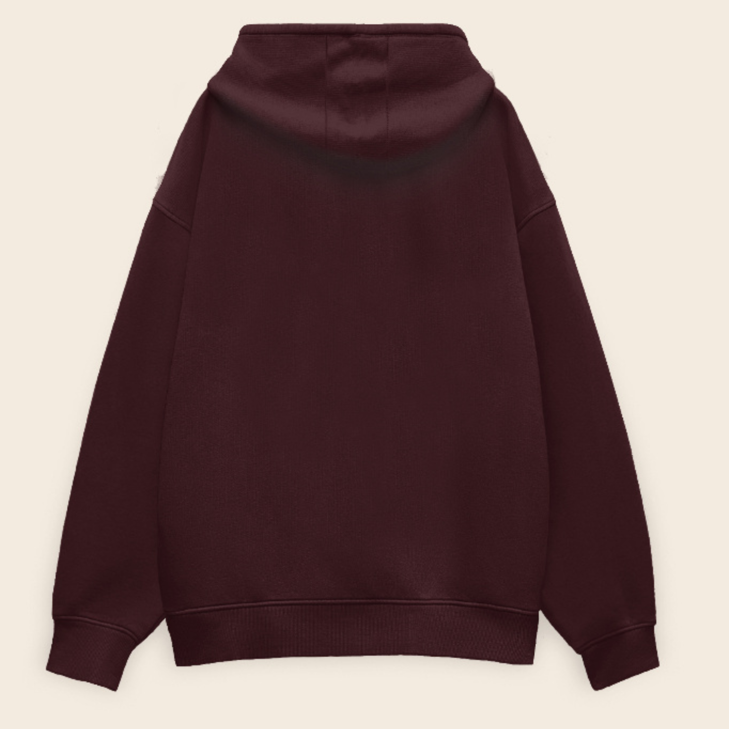Drapplin Unisex Oversized Maroon Typography Printed Hoodie