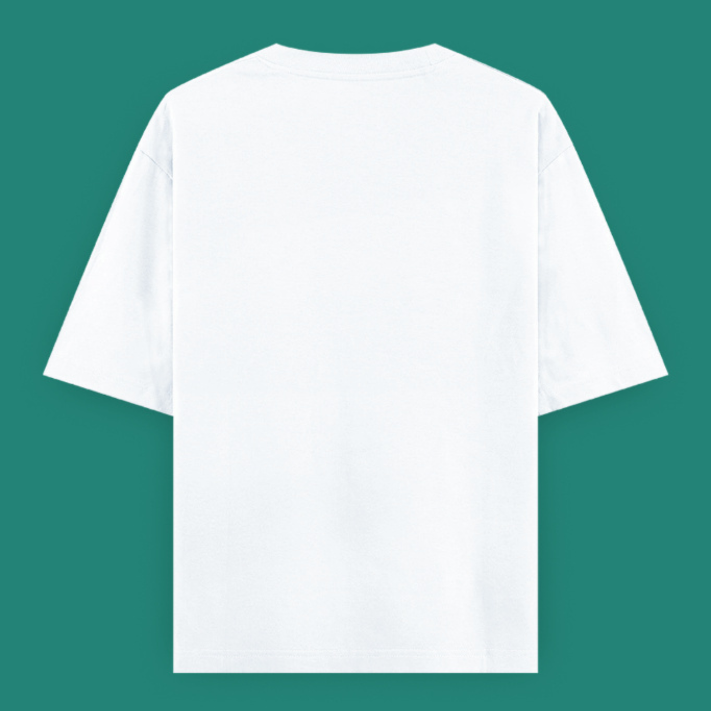 Drapplin Dance White Oversized Printed T-shirt