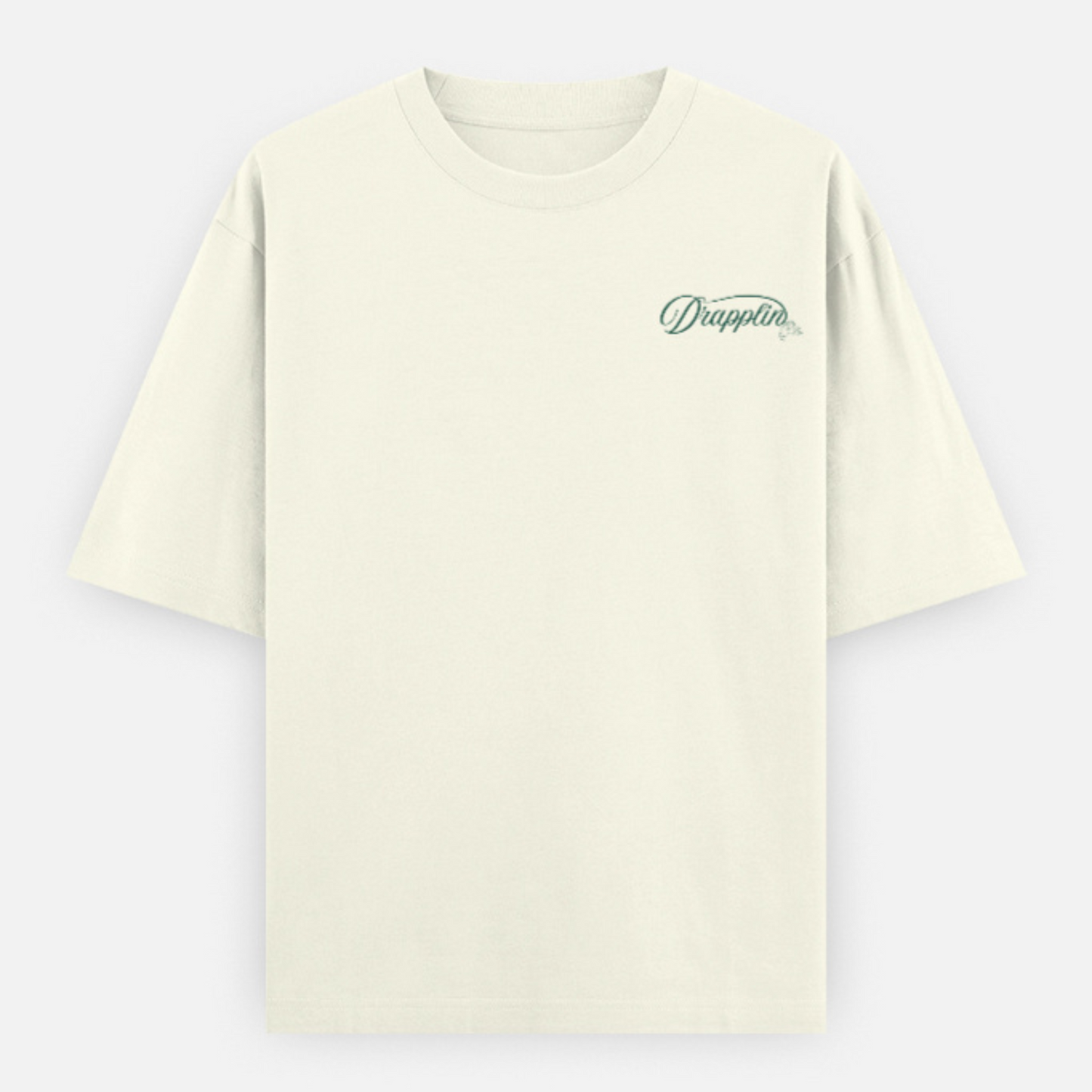 Drapplin Love Unisex Off White Premium Oversized Printed T-shirt