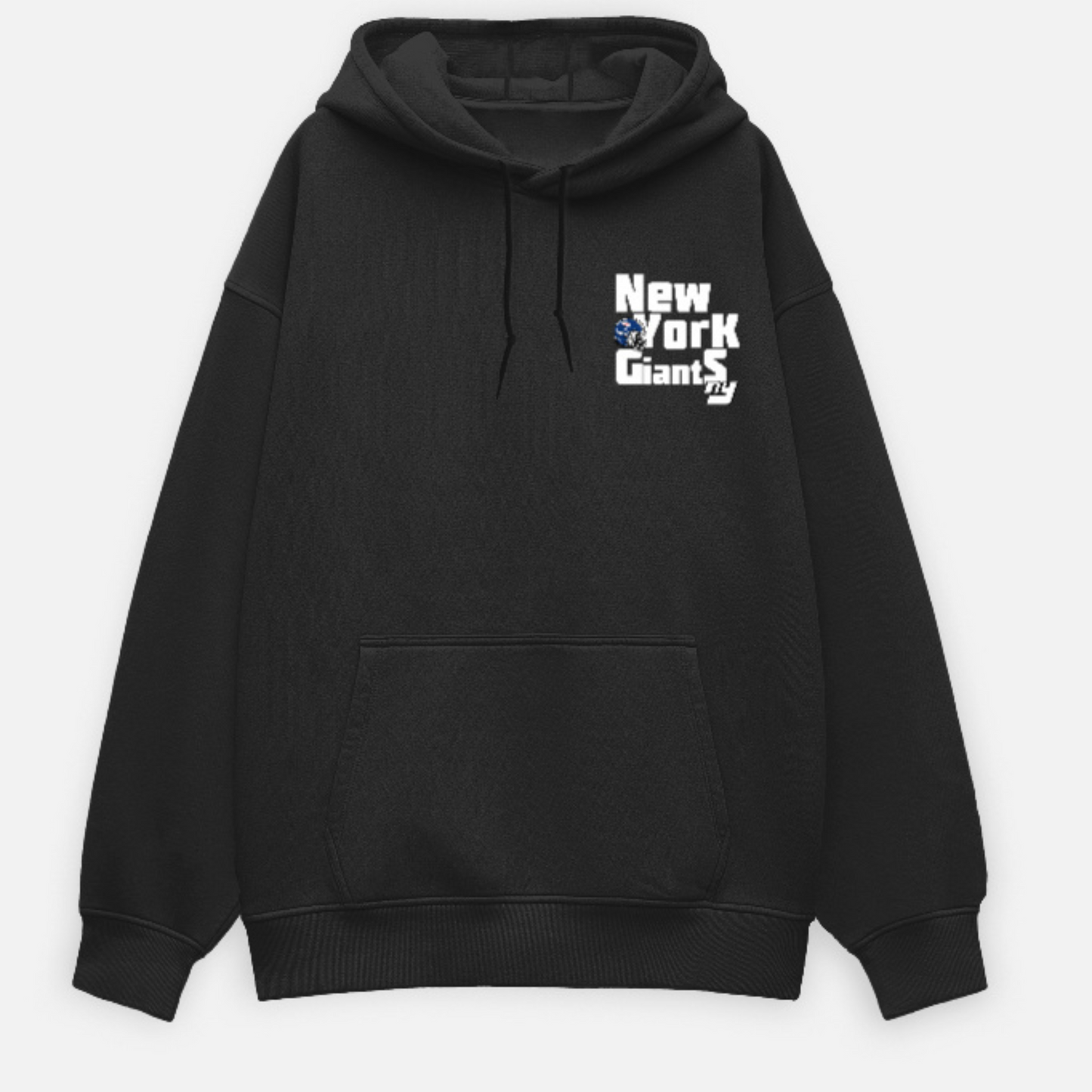 New York Premium Unisex Black Oversized Back Printed Hoodie