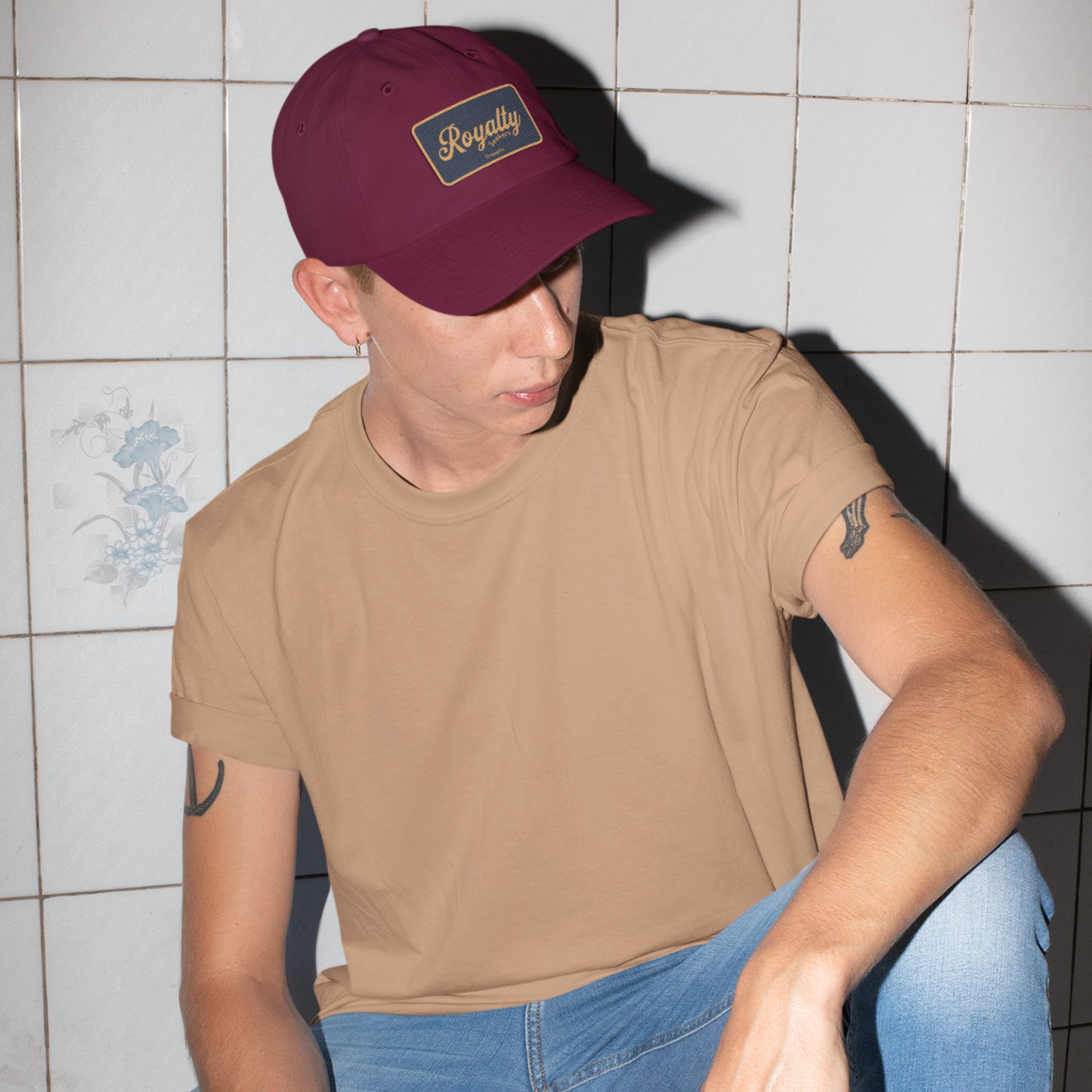 Unisex Royalty Premium Maroon Baseball Cap