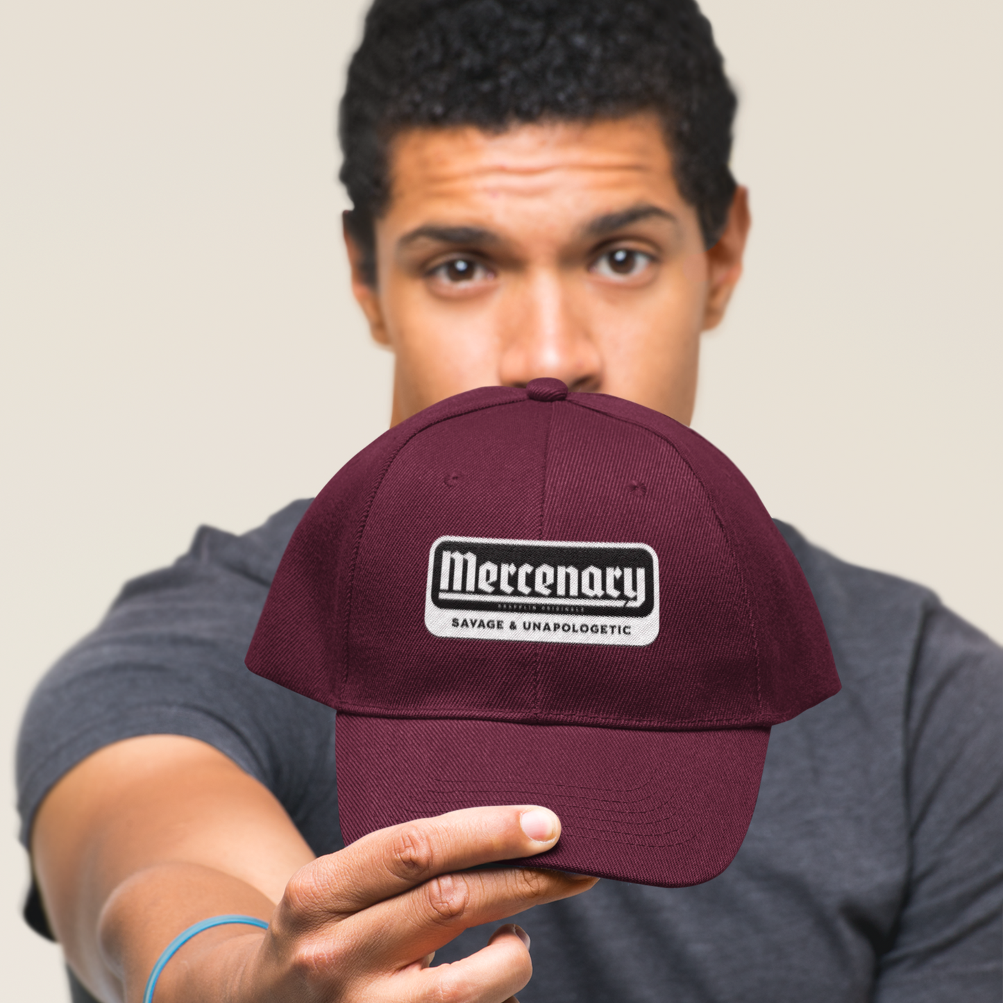 Unisex Mercenary Premium Maroon Baseball Cap