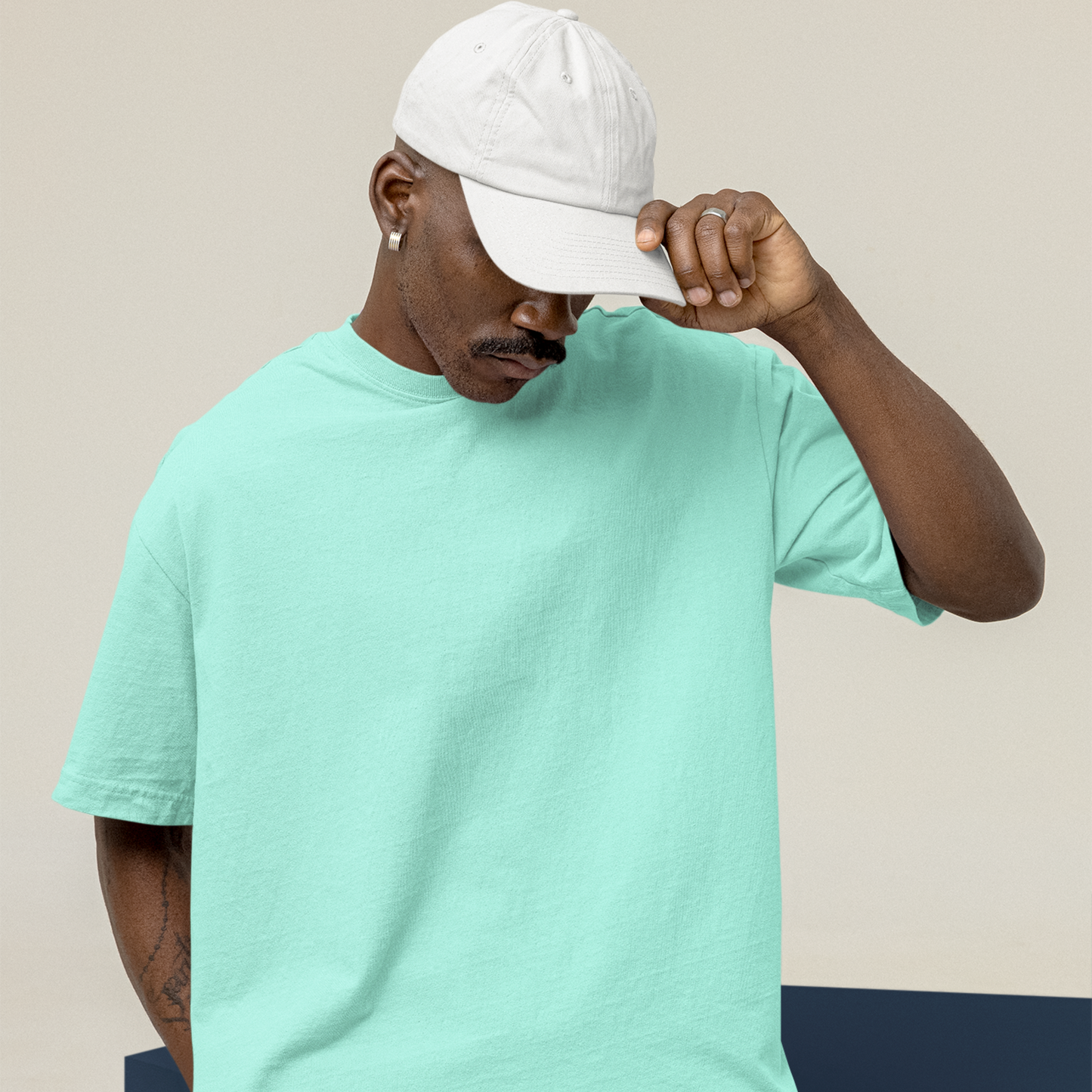 Premium Mint Oversized Solid Plain T-shirt