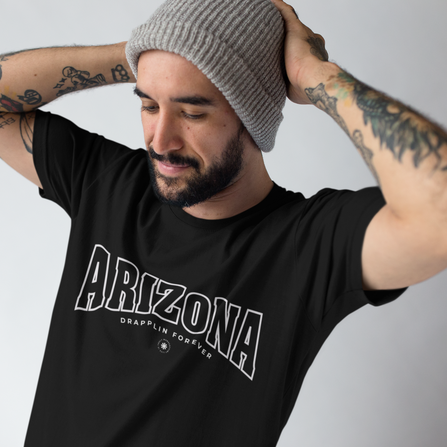 Arizona Black Crew Neck Graphic Printed T-shirt