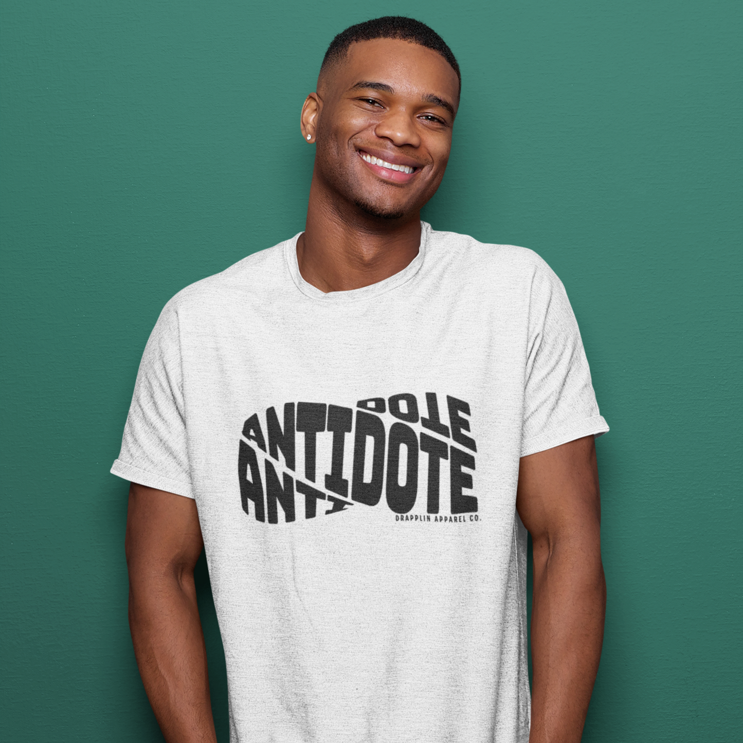 Antidote White Crew Neck Graphic Printed T-shirt