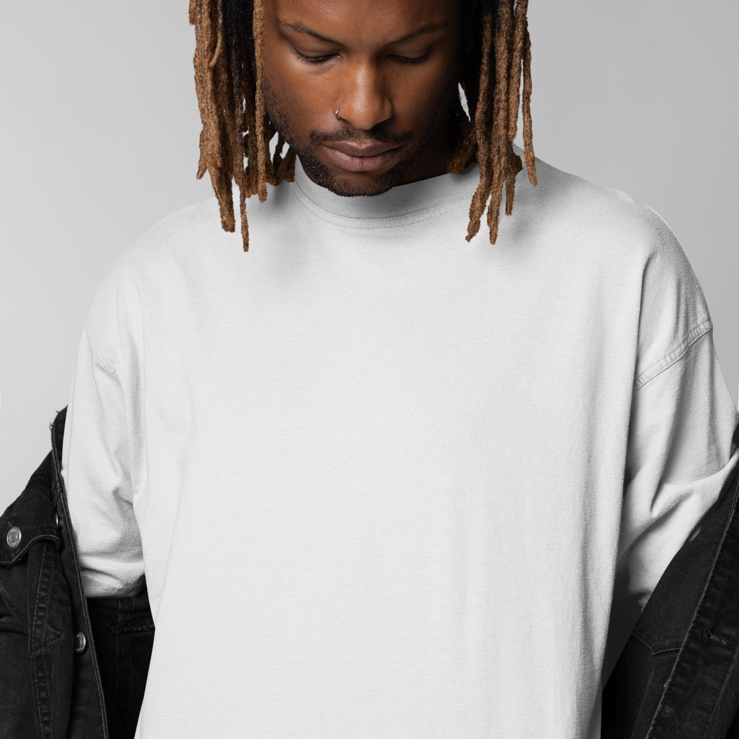 Premium White Oversized Solid Plain T-shirt