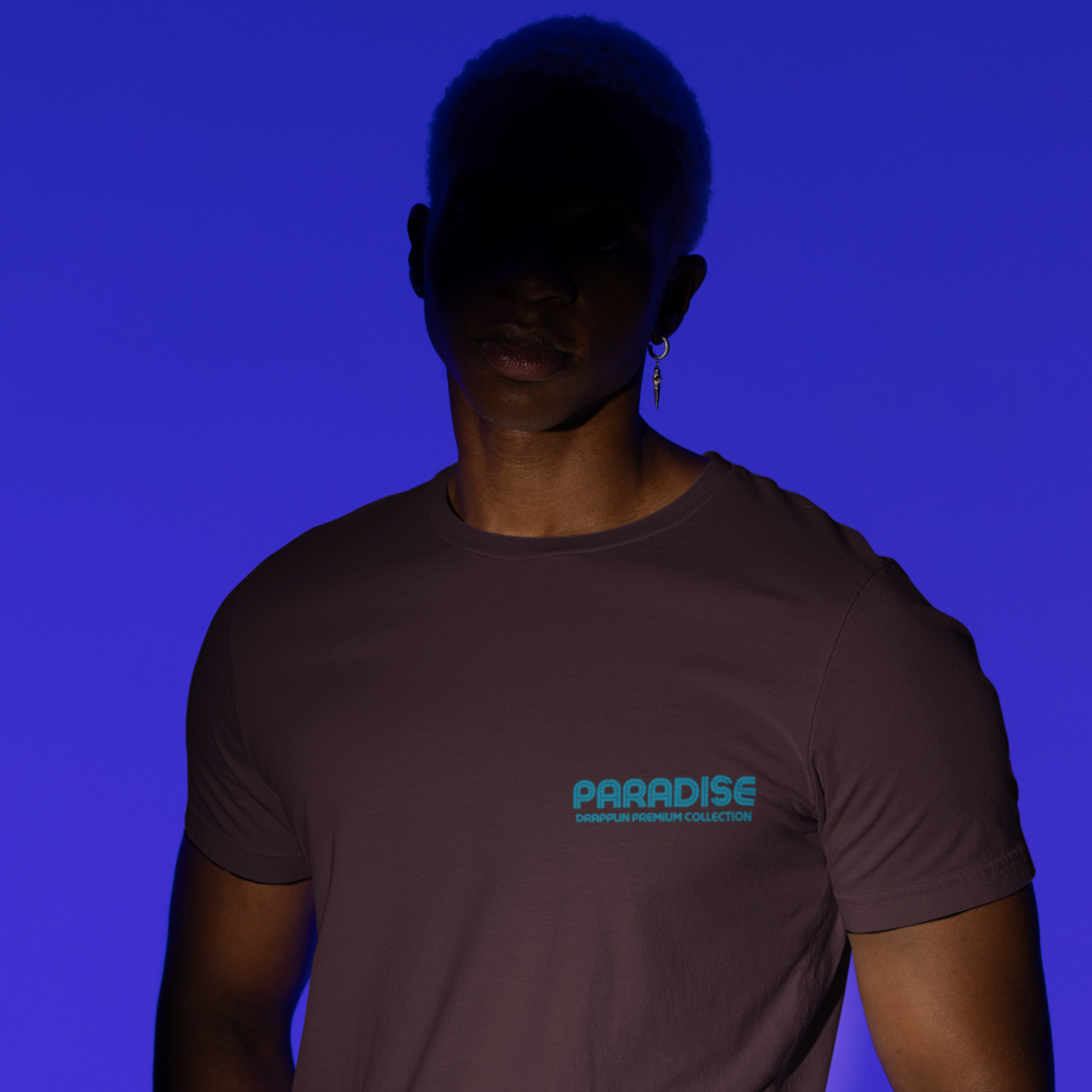 Paradise Coffee Brown Premium Crew Neck Back Graphic Printed T-shirt