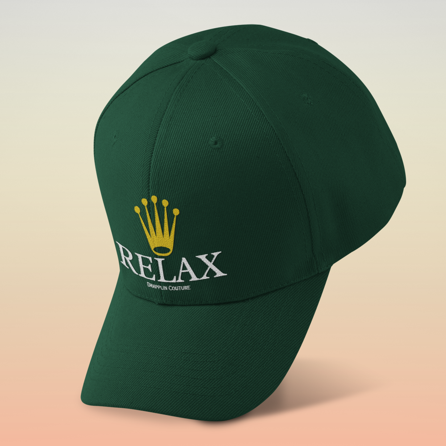 Unisex Green Relax Premium Embroidered Baseball Cap