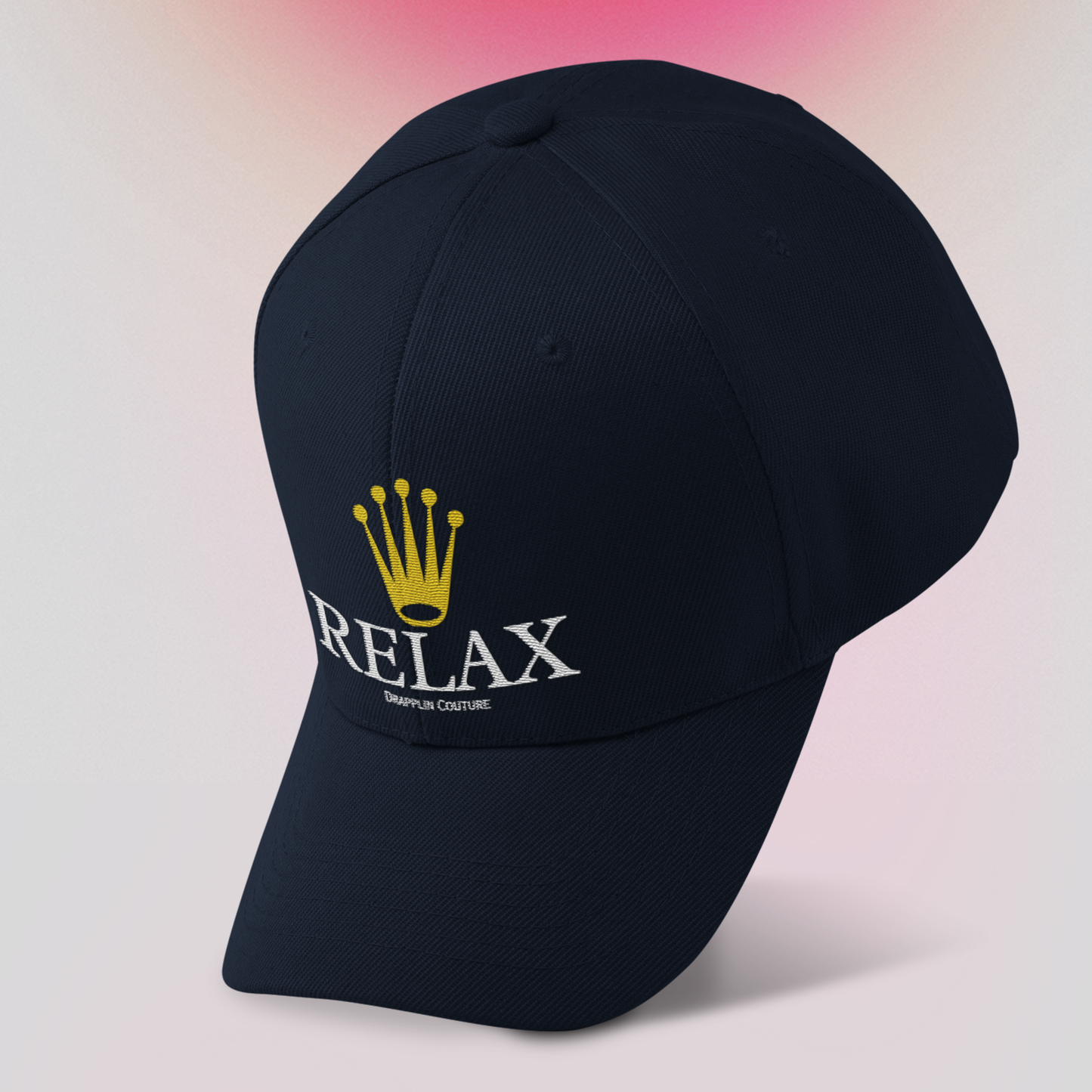 Unisex Navy Blue Relax Premium Embroidered Baseball Cap