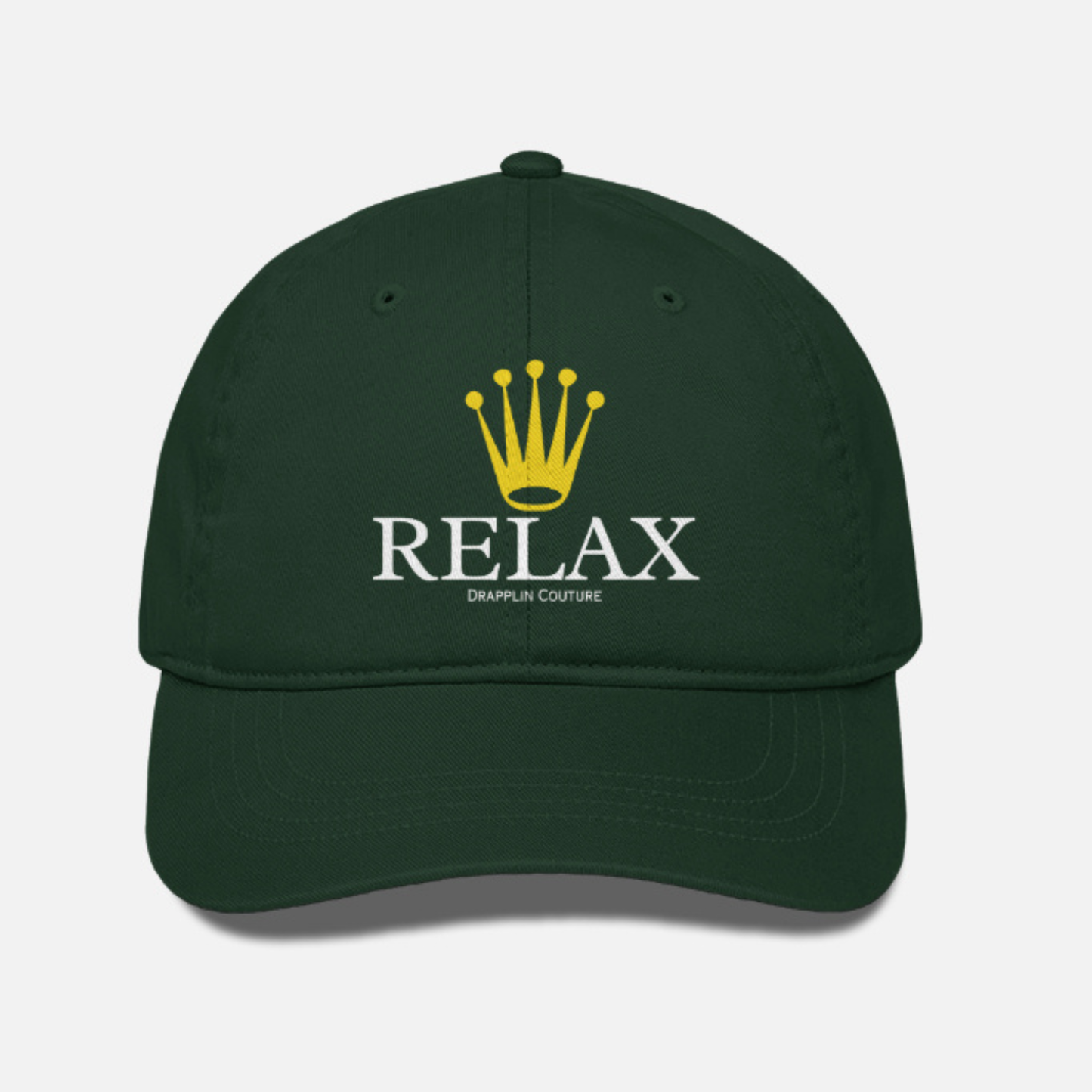 Unisex Green Relax Premium Embroidered Baseball Cap