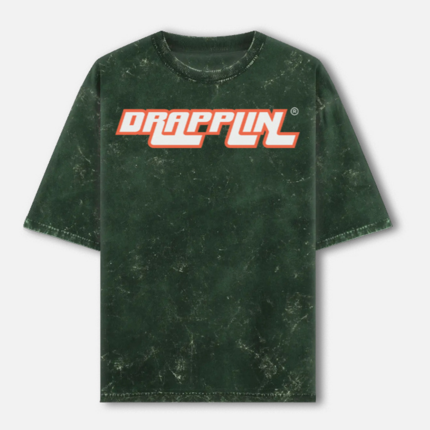 Limited Edition Drapplin Premium Bottle Green Unisex Acid Washed Oversized T-shirt