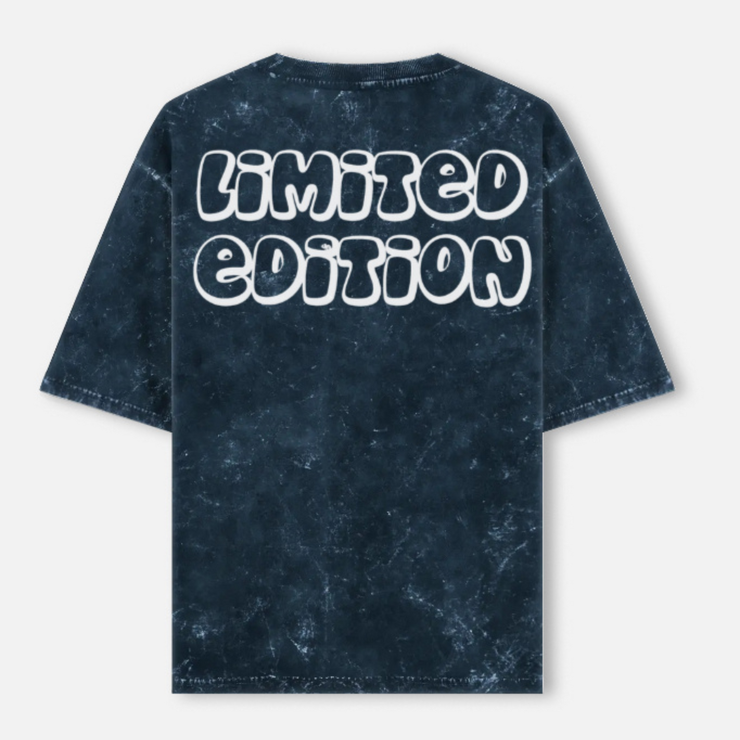 Limited Edition Drapplin Premium Navy Blue Unisex Acid Washed Oversized T-shirt