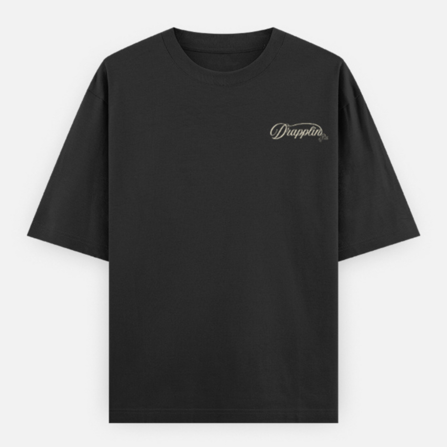 Drapplin Love Unisex Black Premium Oversized Printed T-shirt