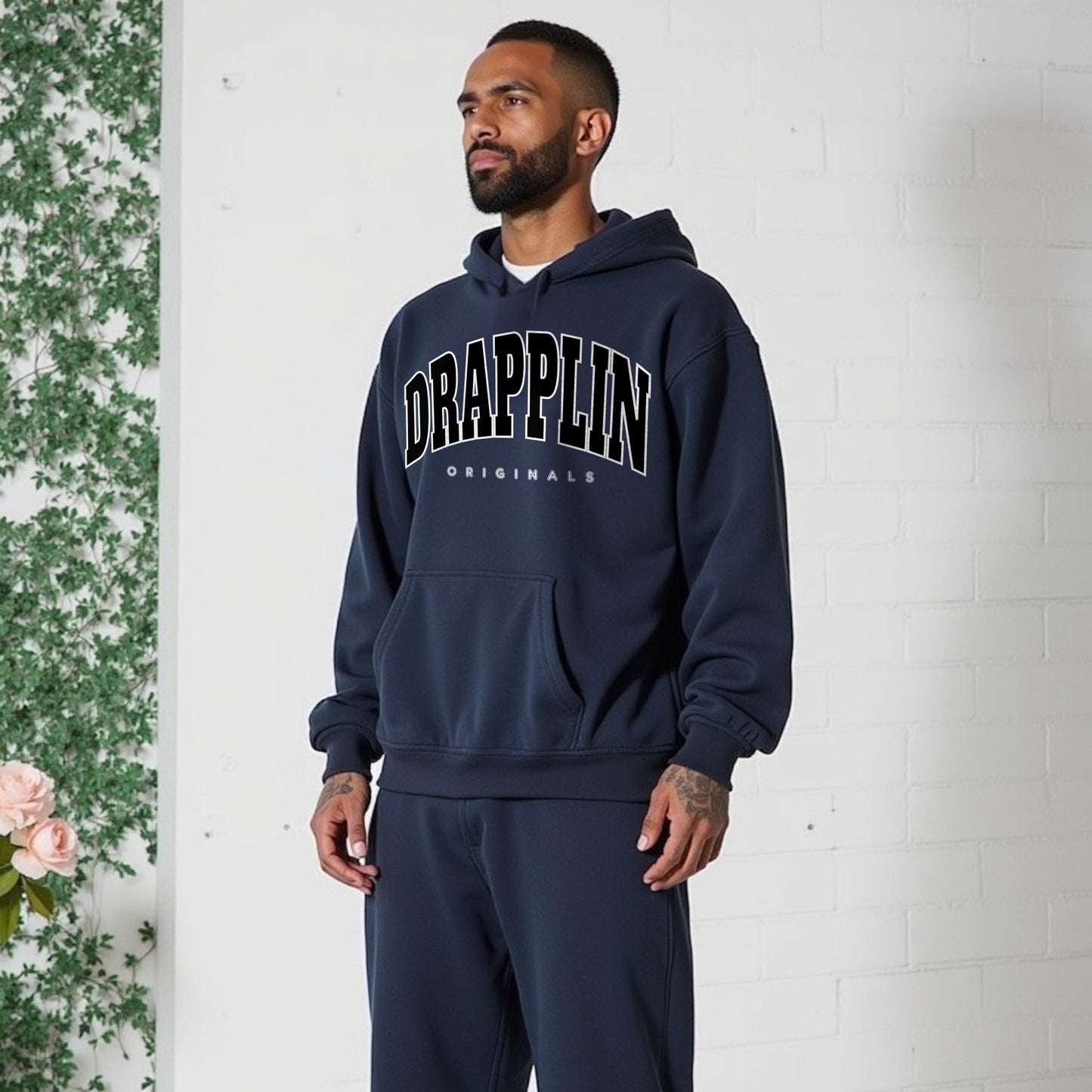 Drapplin Originals Premium Unisex Navy Blue Oversized Hoodie