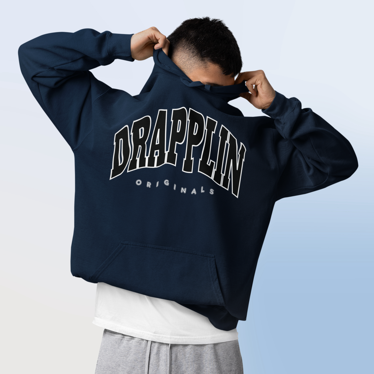 Drapplin Originals Premium Unisex Navy Blue Oversized Hoodie