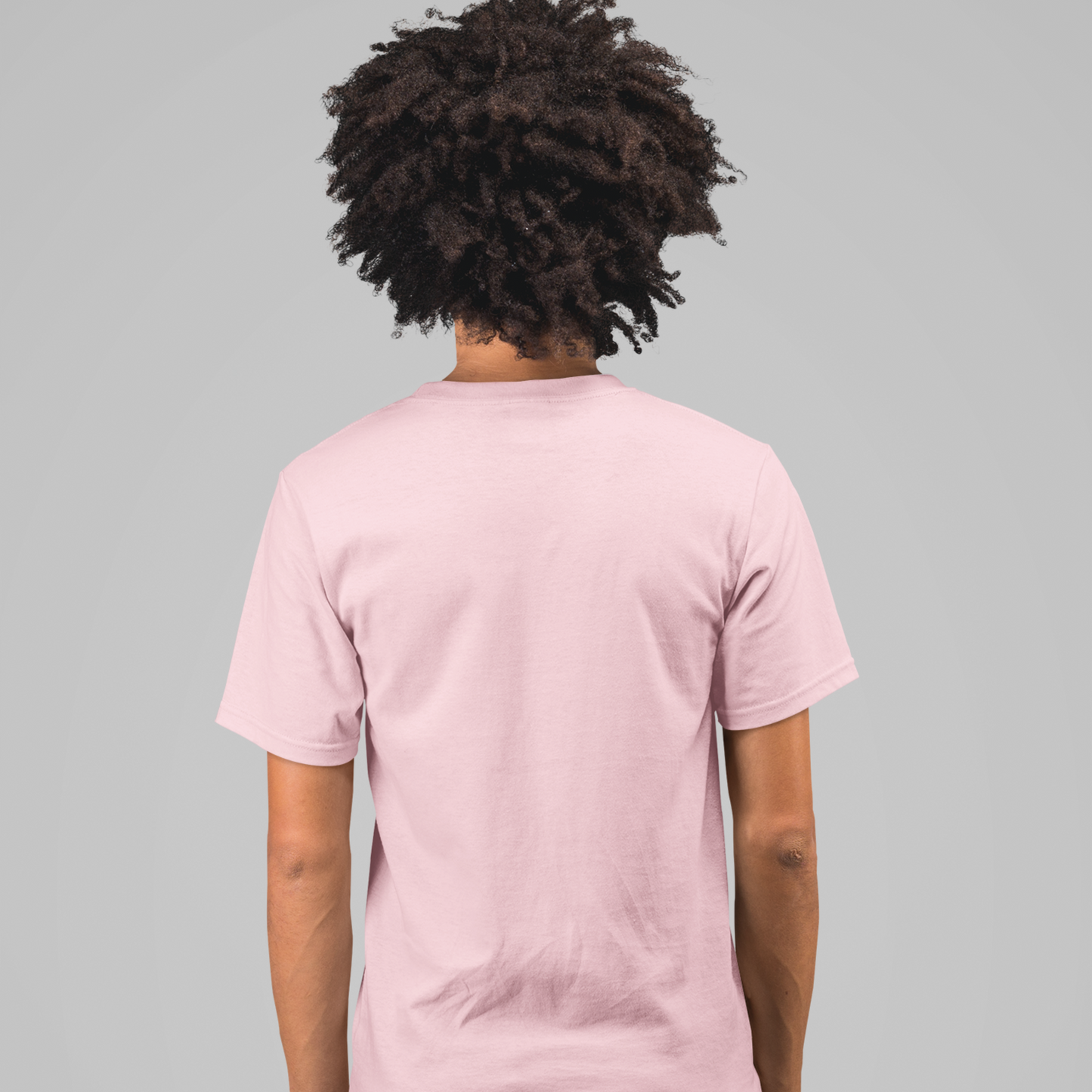 Premium Light Baby Pink Regular Crew Neck Solid Plain T-shirt