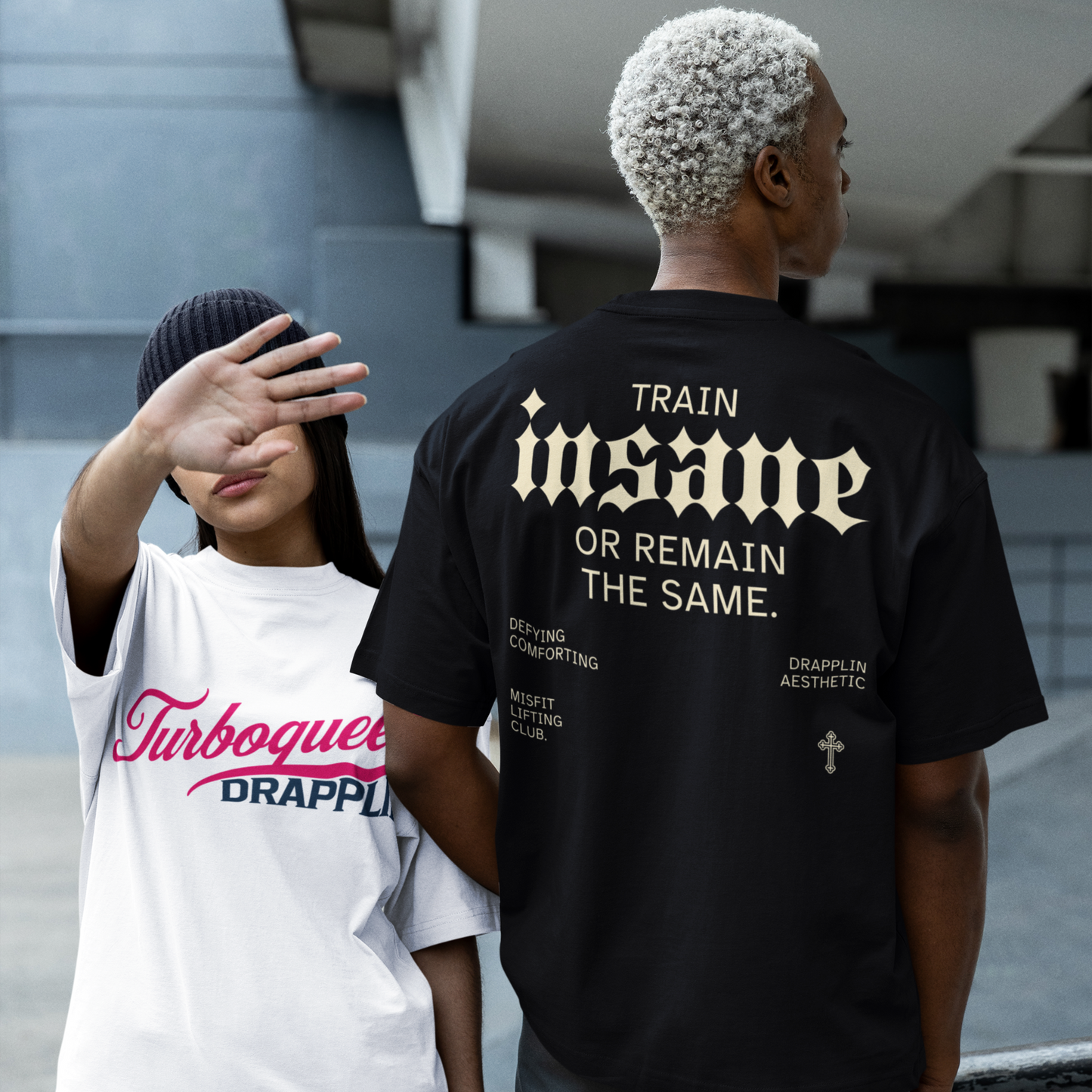 Insane Premium Black Oversized Typography Back Printed T-shirt