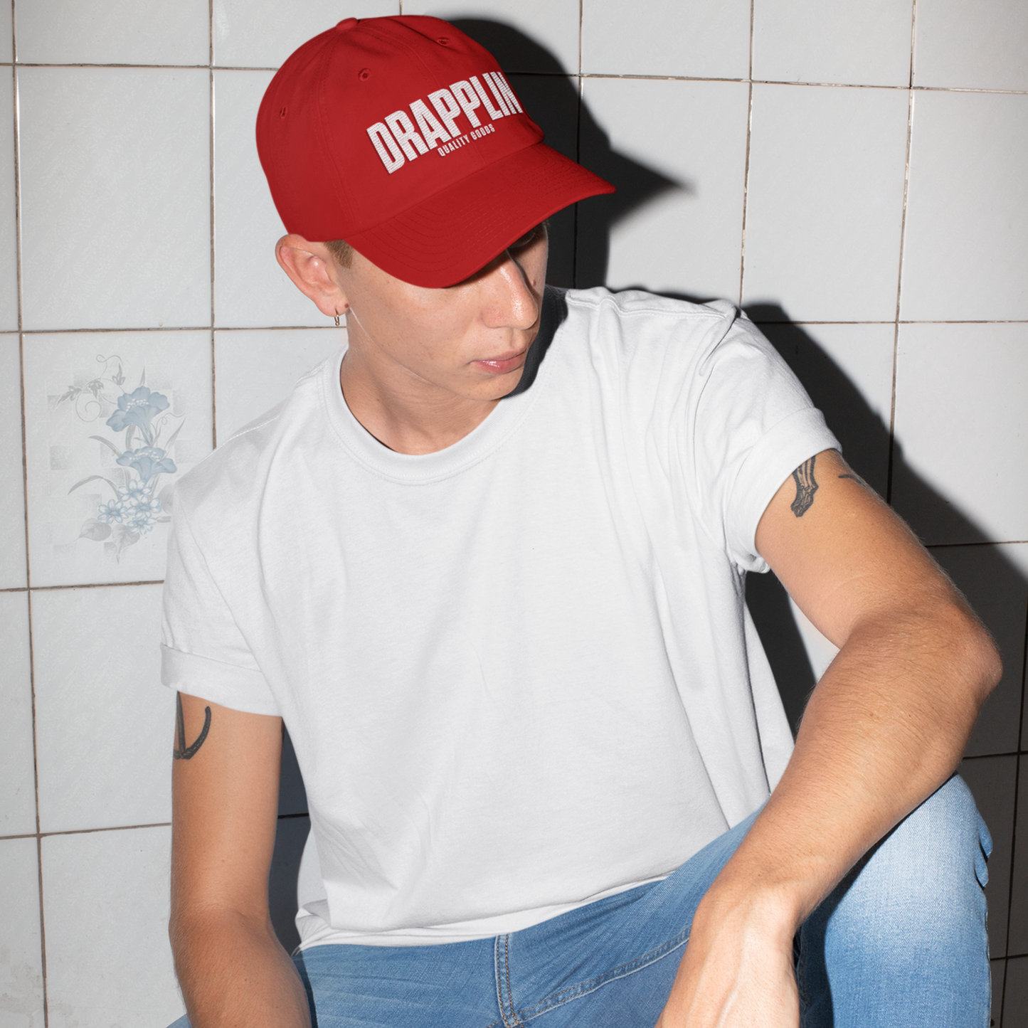Unisex Drapplin Premium Red Baseball Cap