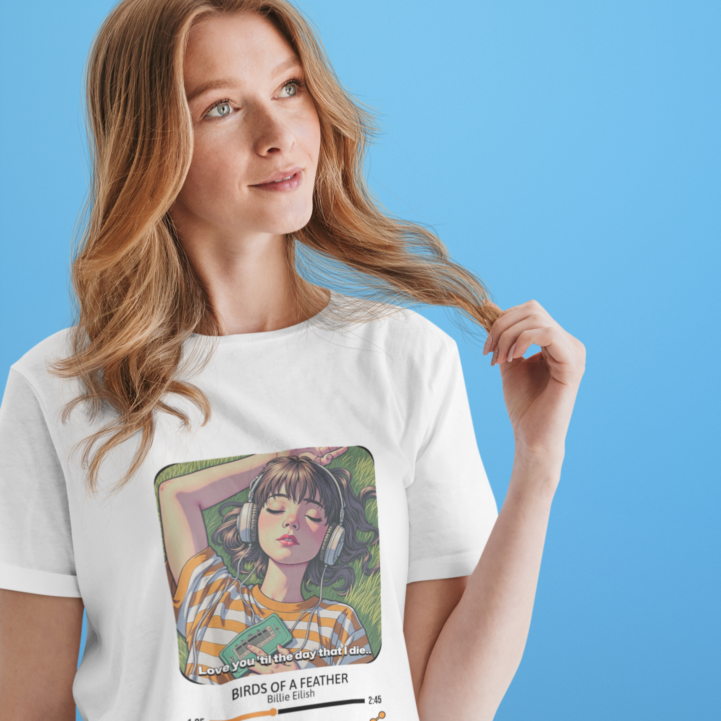 Birds Of Feather White Woman Regular Fit Printed T-shirt