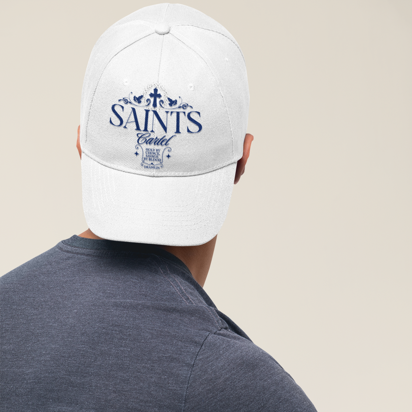 Unisex Saints Premium White Baseball Cap