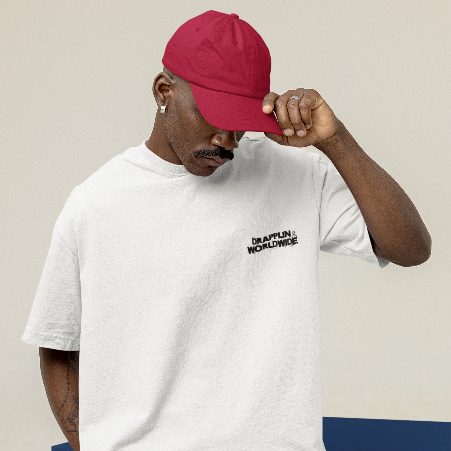 Rules Premium White Oversized Typography Back Printed T-shirt
