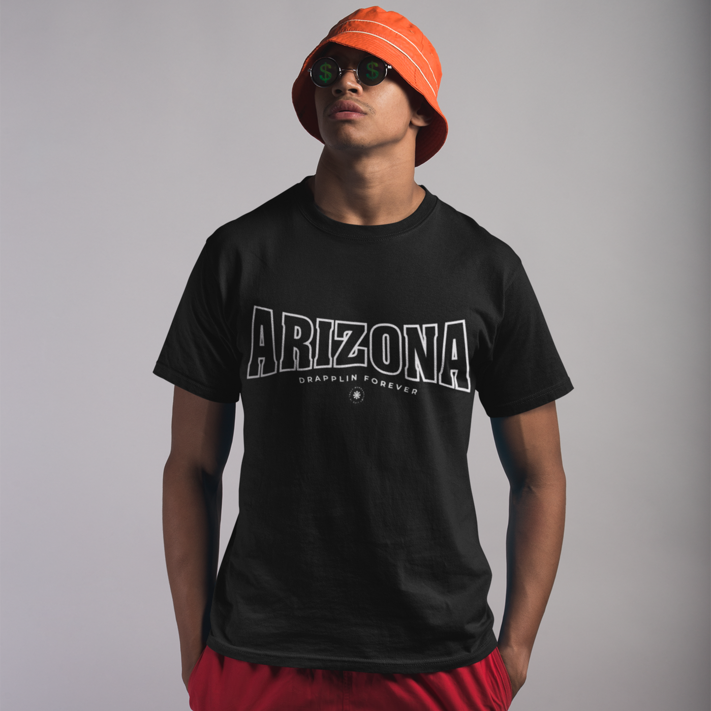 Arizona Black Crew Neck Graphic Printed T-shirt
