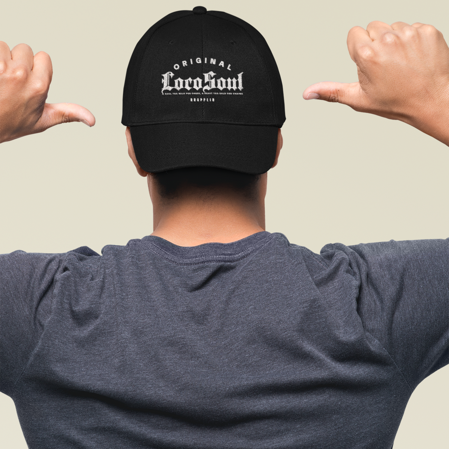 Unisex Locosoul Premium Black Baseball Cap