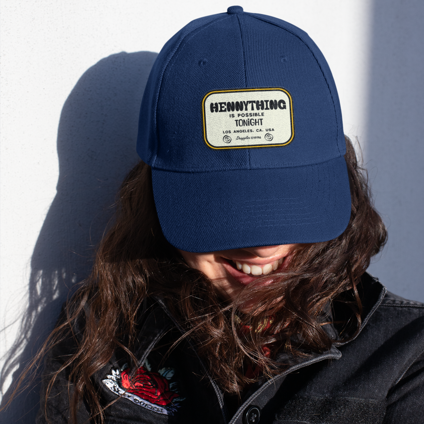 Unisex Hennything Premium Patch Navy Blue Baseball Cap