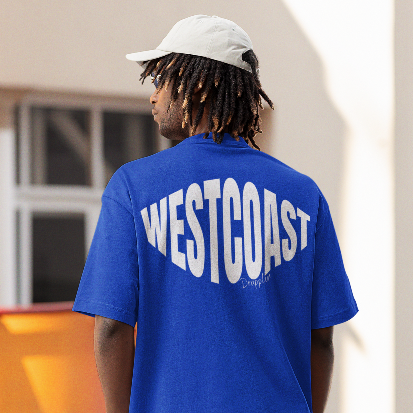Westcoast Premium Royal Blue Oversized Typography Back Printed T-shirt