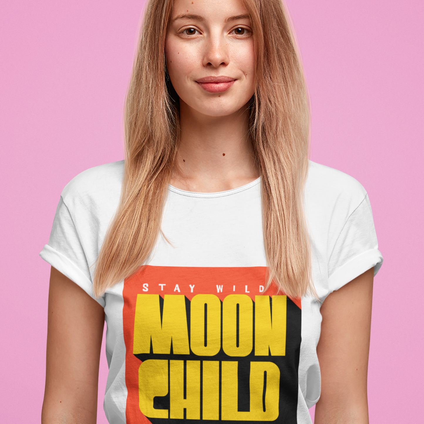 Moonchild Woman White Relaxed Fit Printed T-shirt