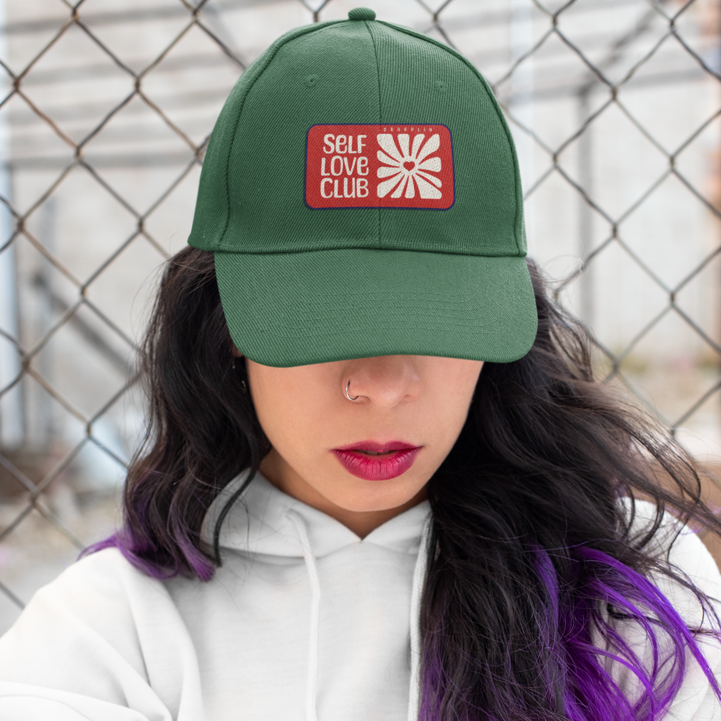 Woman's Self Love Premium Green Baseball Cap