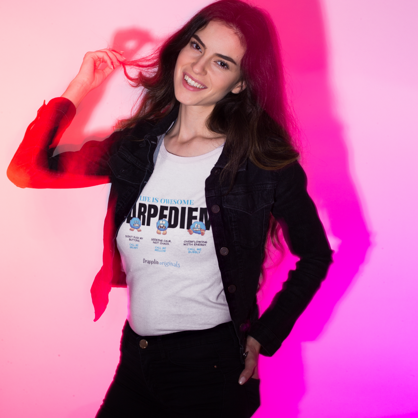 Carpediem White Woman Regular Fit Printed T-shirt