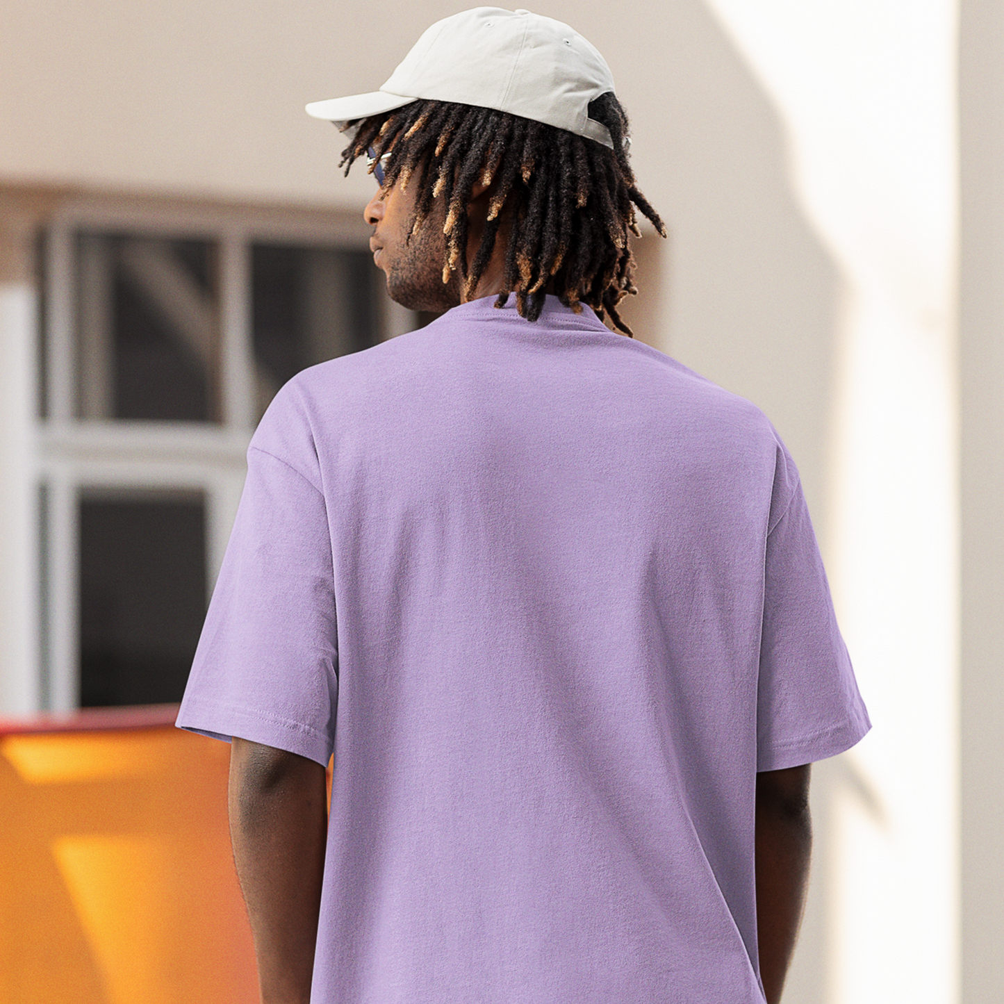 Premium Lavender Oversized Solid Plain T-shirt