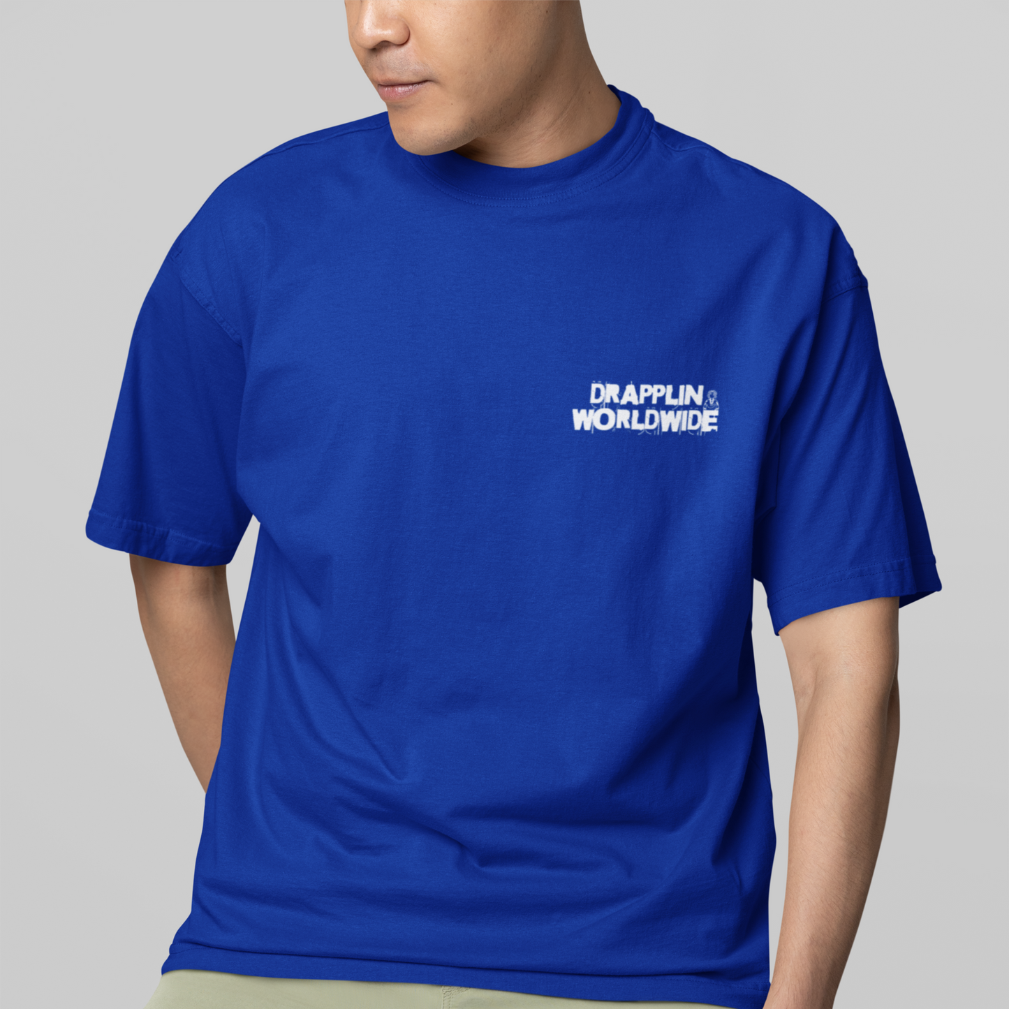 Rules Premium Royal Blue Oversized Typography Back Printed T-shirt