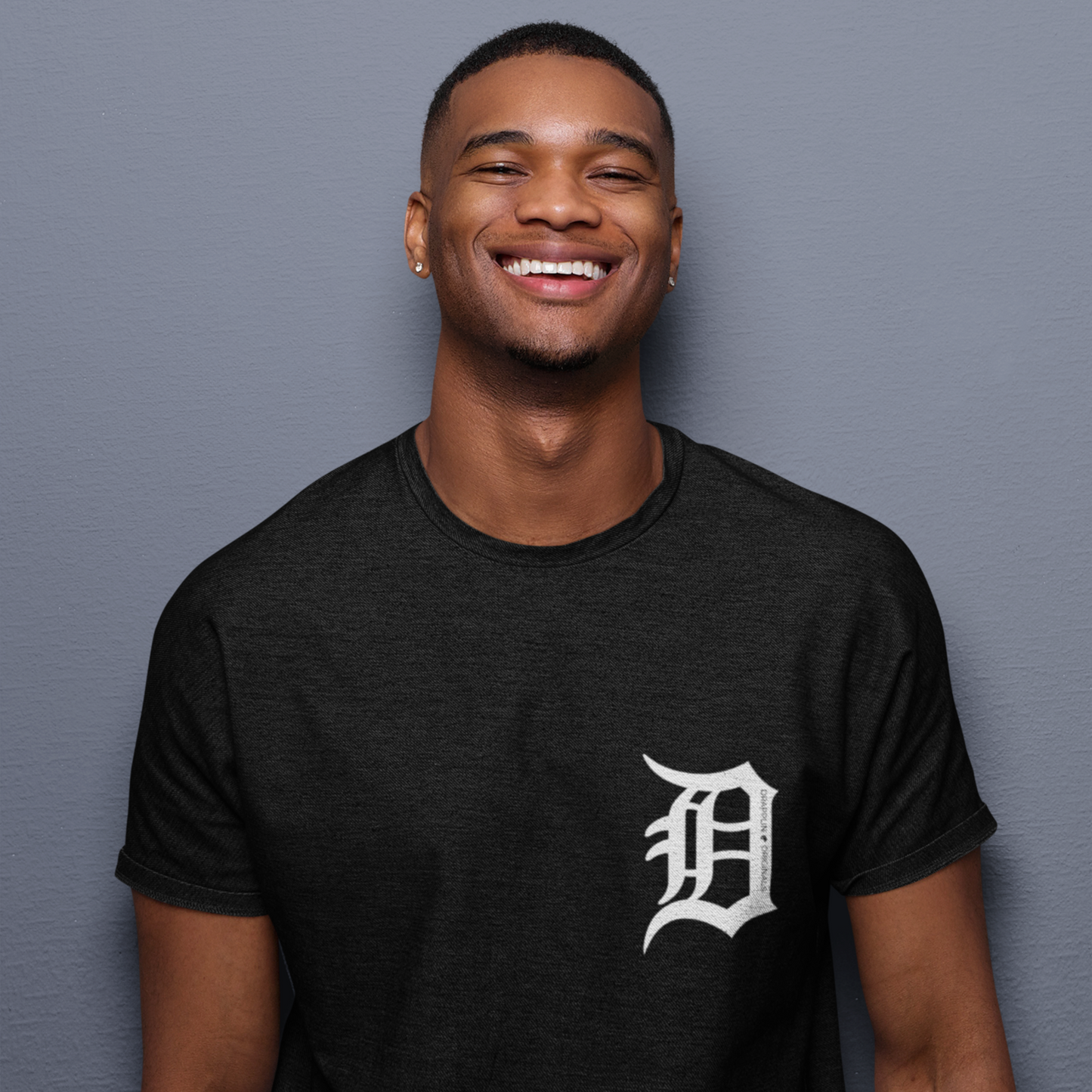 Drapplin Originals Typographic Black Crew Neck Printed T-shirt