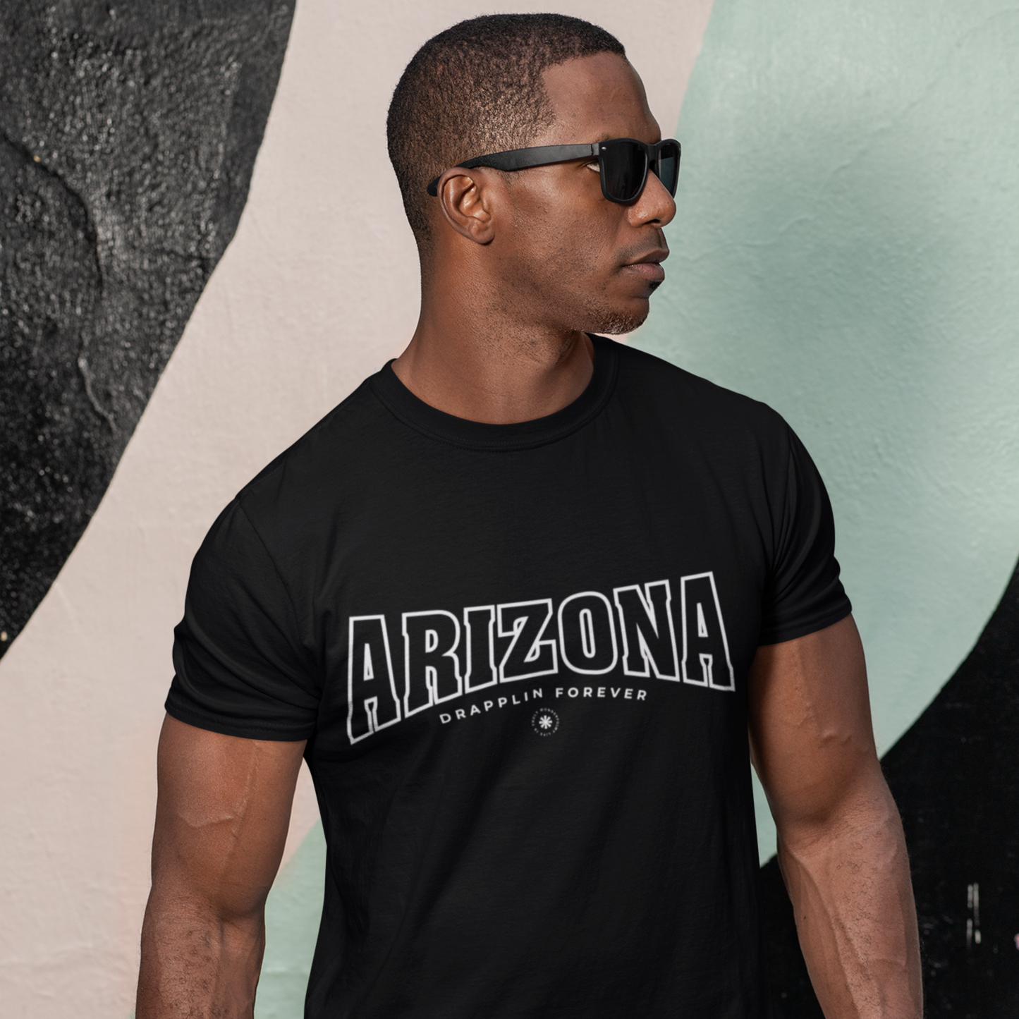 Arizona Black Crew Neck Graphic Printed T-shirt
