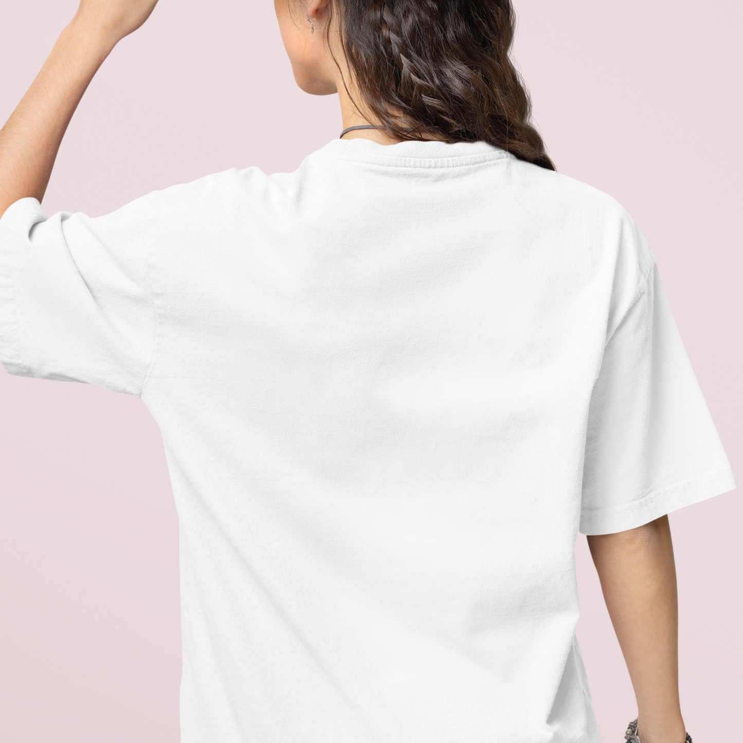 Bad Choices Premium White Woman Oversized Printed T-shirt