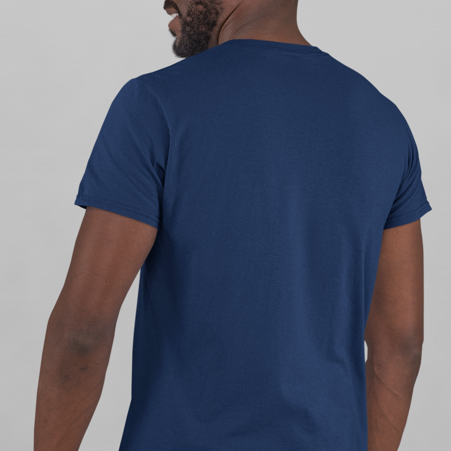 Premium Navy Blue Regular Crew Neck Solid Plain T-shirt