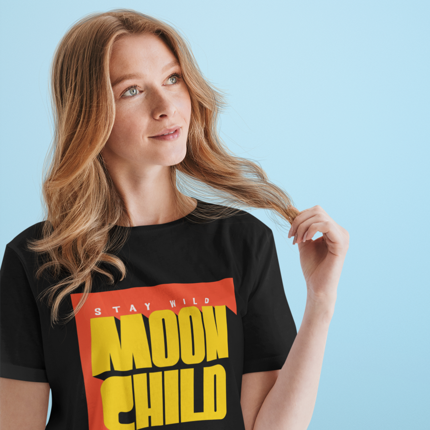 Moonchild Woman Black Relaxed Fit Printed T-shirt