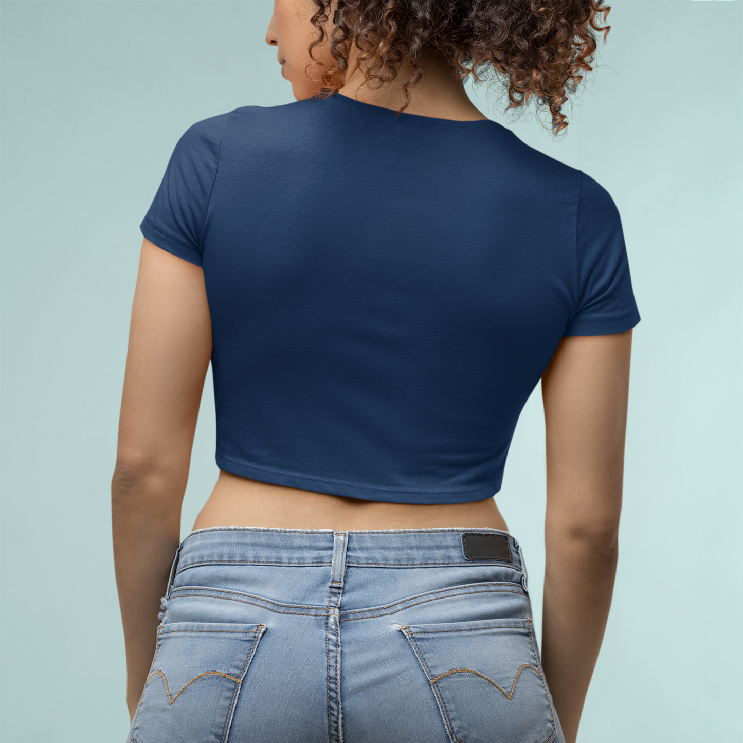 Women's Harry Potter Navy Blue Graphic Printed Crop Top T-shirt