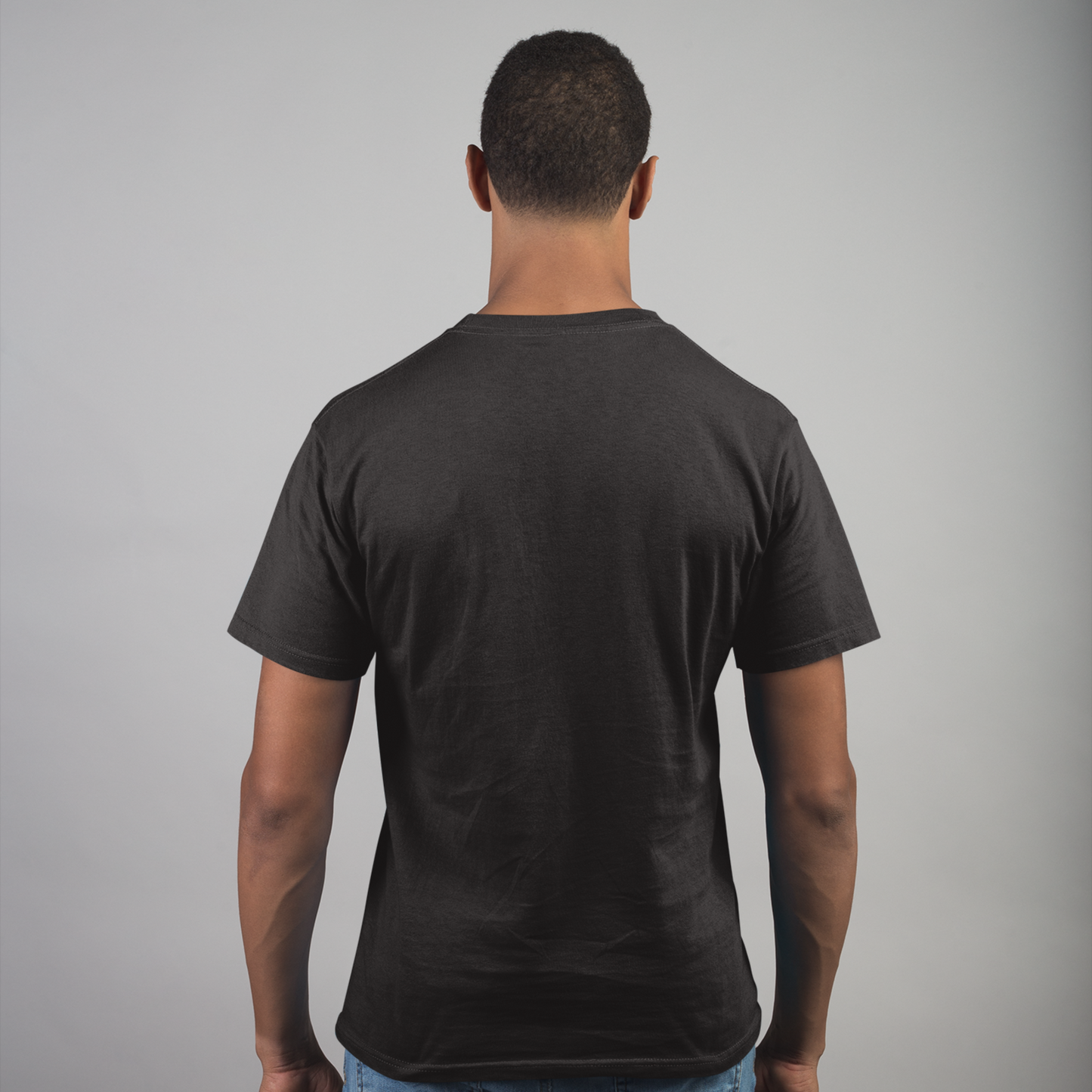 Drapplin Logo Black Crew Neck Embroidered T-shirt