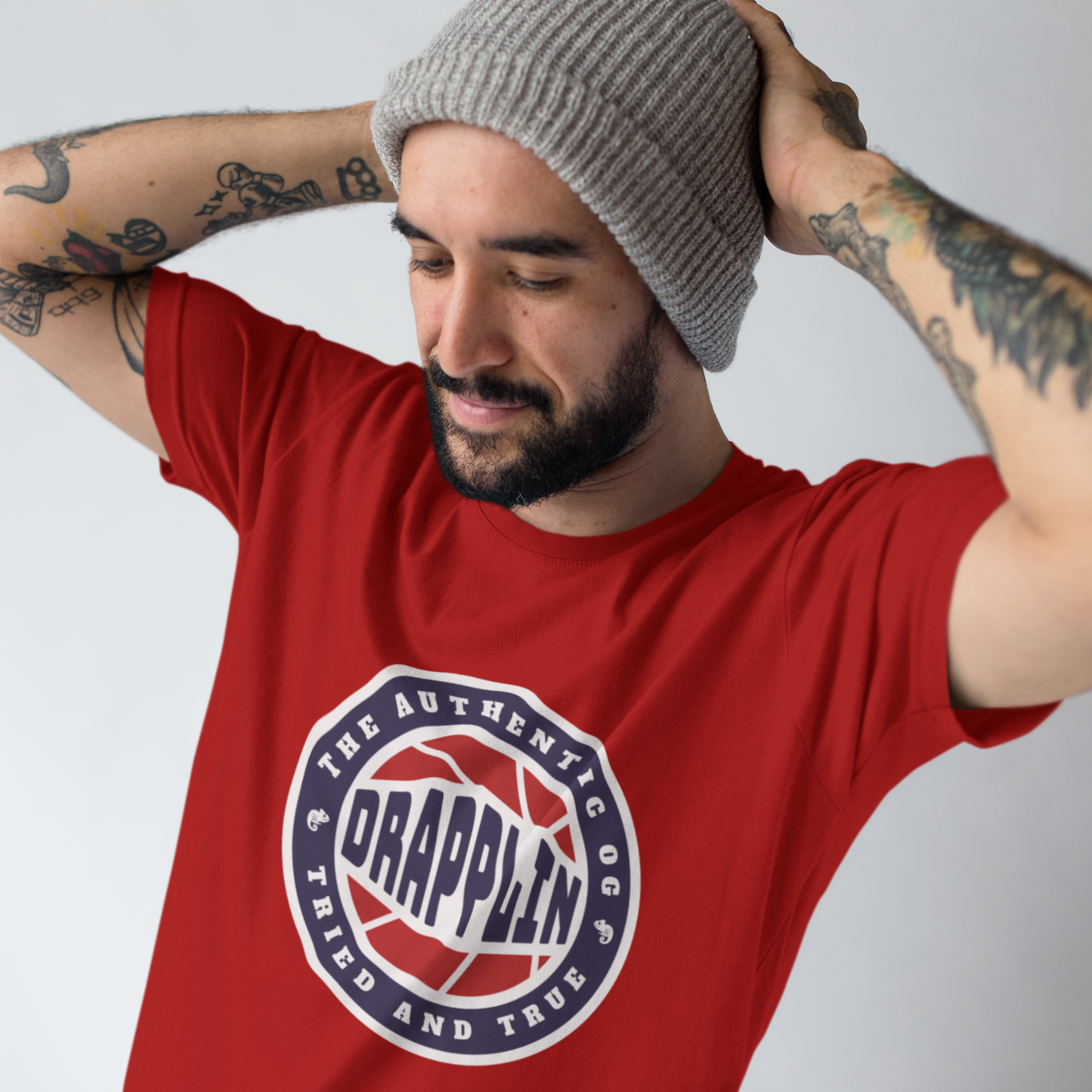 Drapplin Basketball Red Crew Neck Graphic Printed T-shirt
