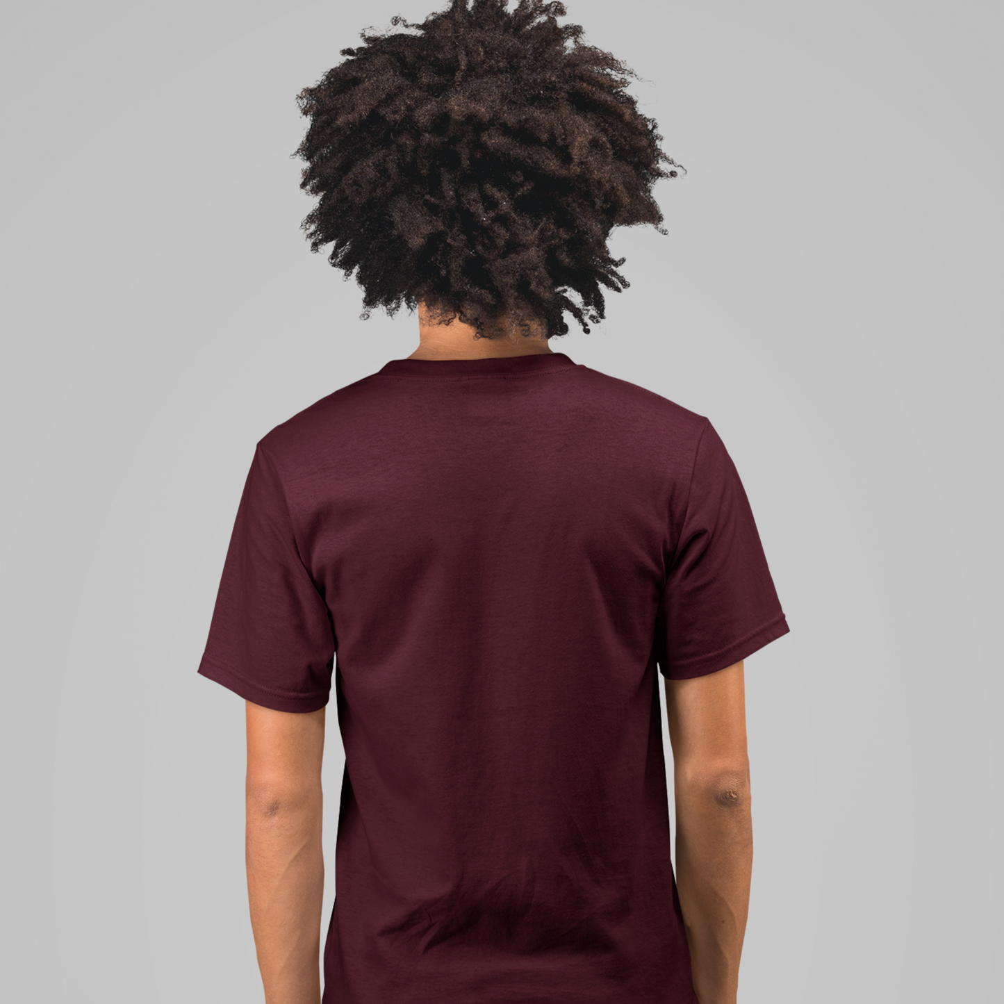 Premium Maroon Regular Crew Neck Solid Plain T-shirt