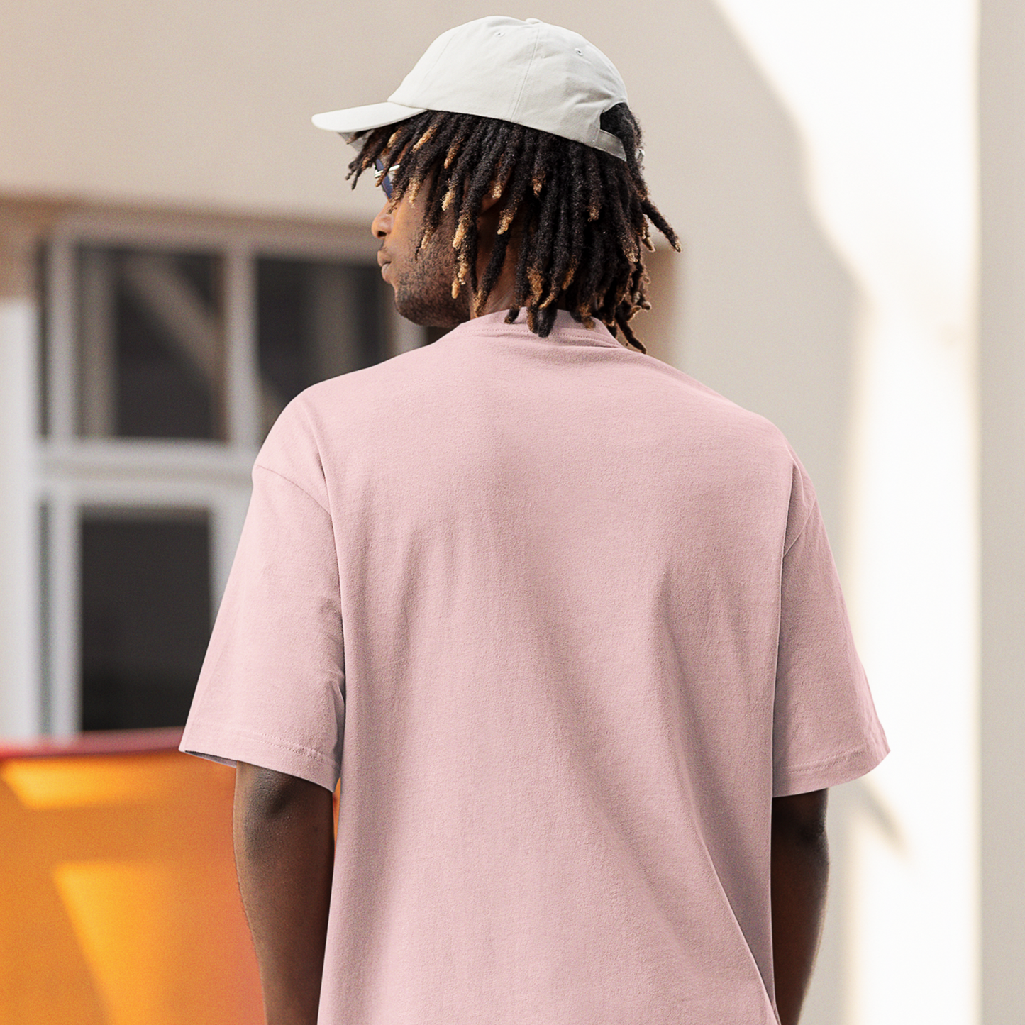 Premium Light Baby pink Oversized Solid Plain T-shirt