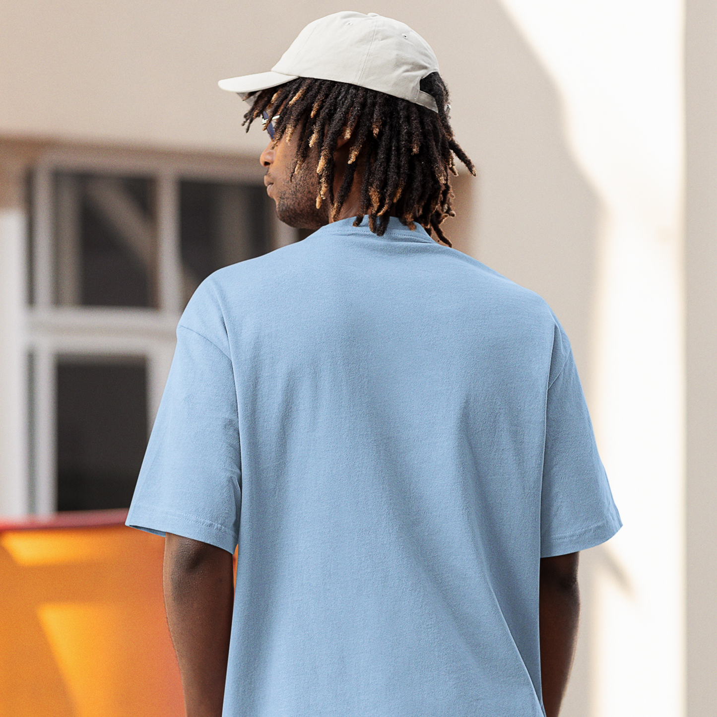 Premium Baby Blue Oversized Solid Plain T-shirt