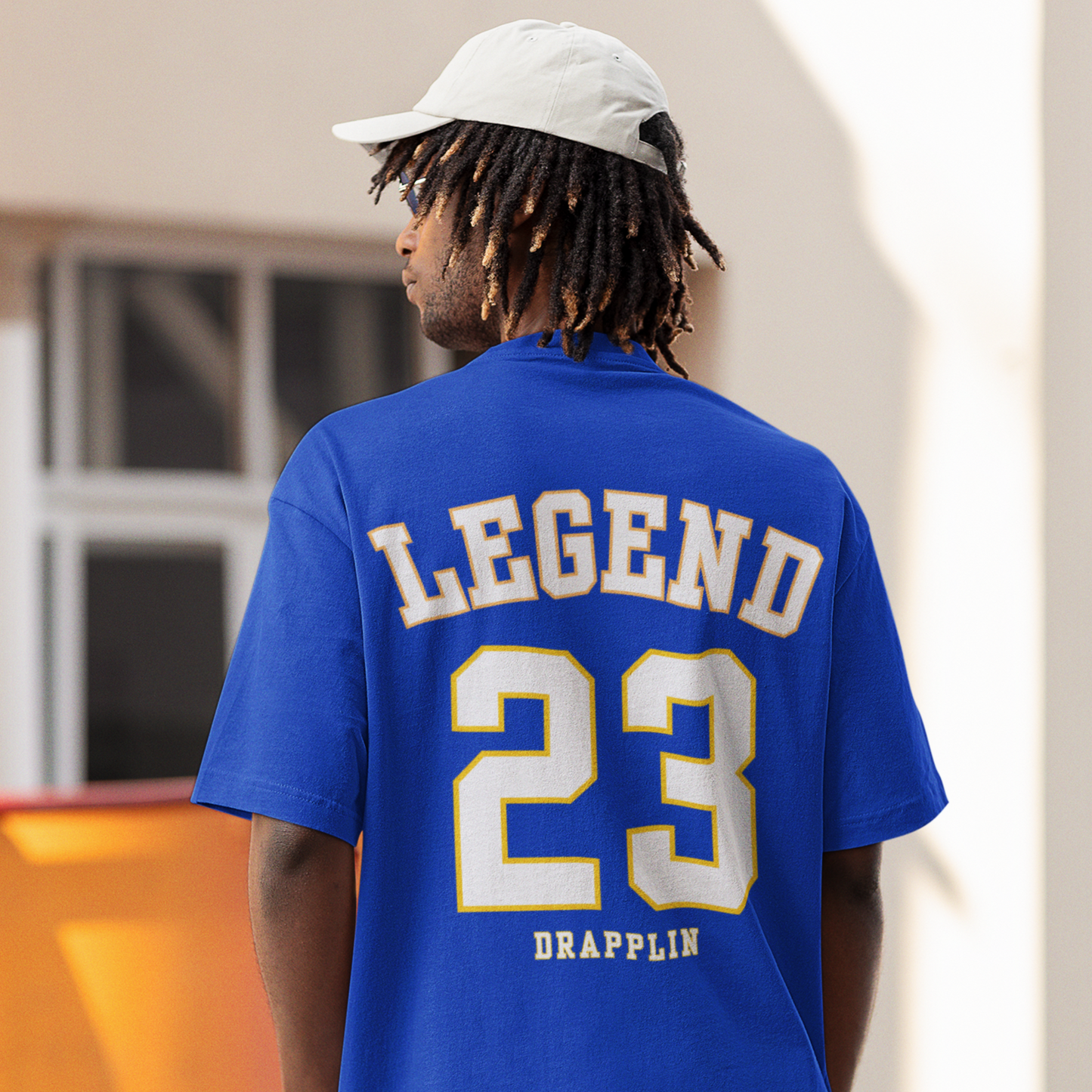 Legend Premium Royal Blue Oversized Typography Back Printed T-shirt