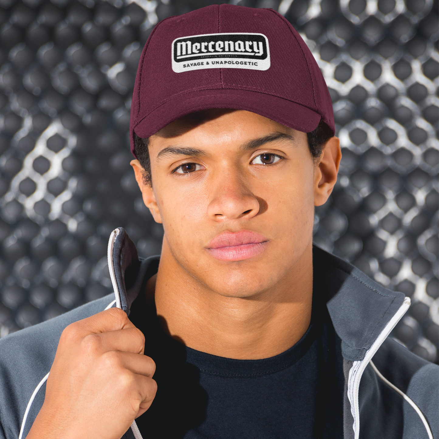 Unisex Mercenary Premium Maroon Baseball Cap